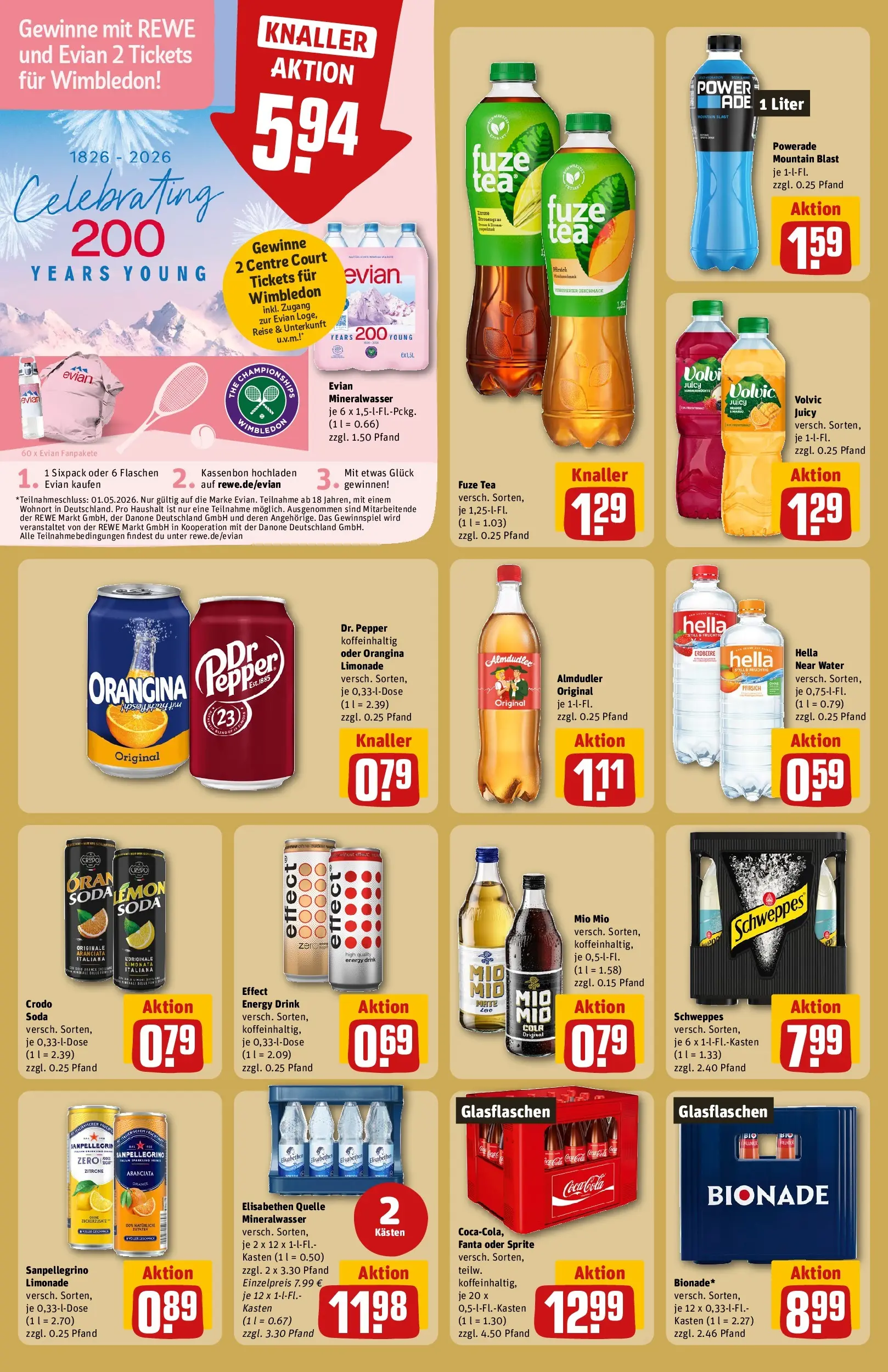 REWE Prospekt ab 20.04.2026 zum Blättern » Angebote | Seite: 20 | Produkte: Fuze tea, Limonade, Hella, Zitrone