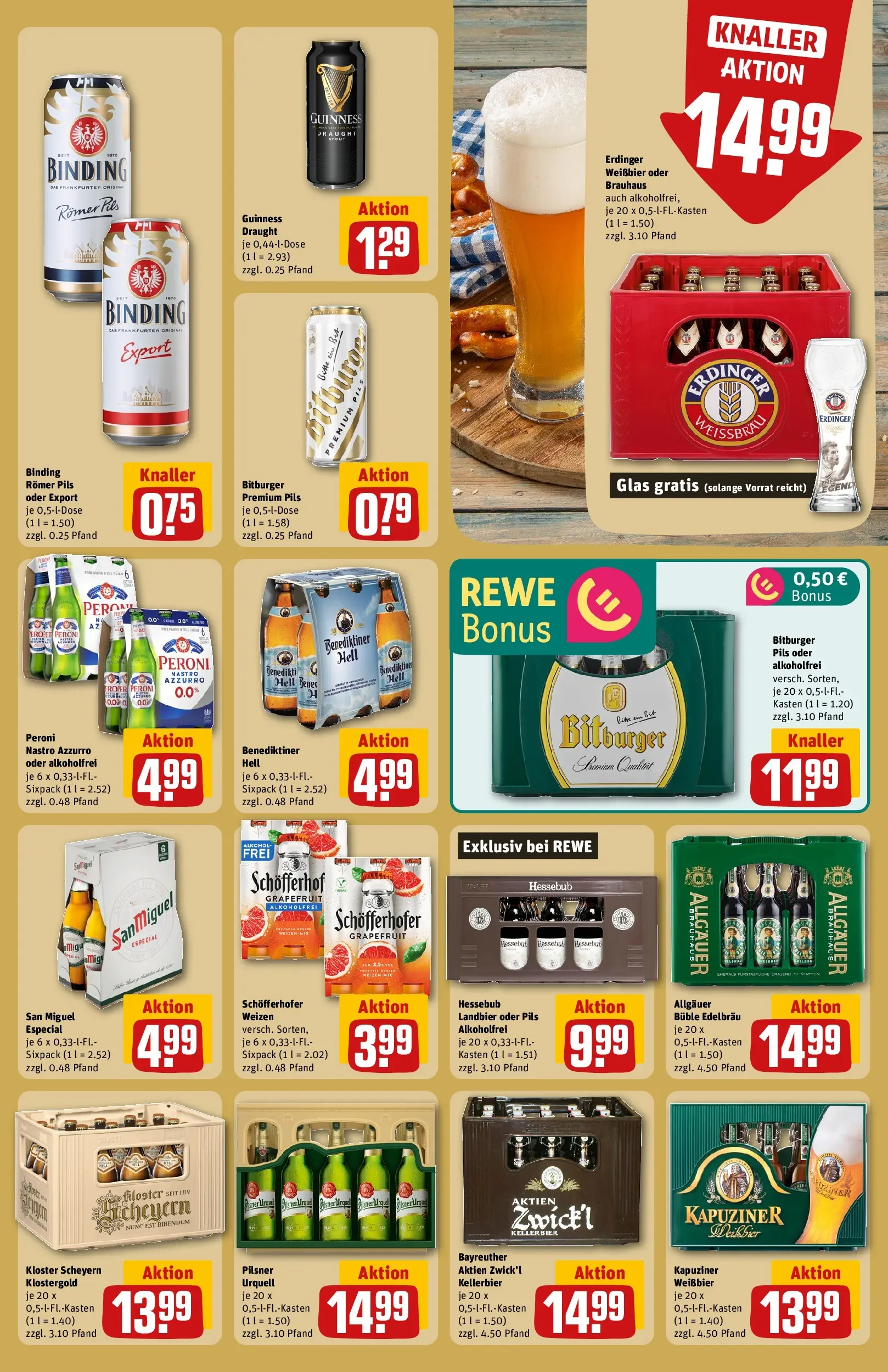 REWE Prospekt ab 20.04.2026 zum Blättern » Angebote | Seite: 21 | Produkte: Bitburger, Weißbier, Pils, Grapefruit