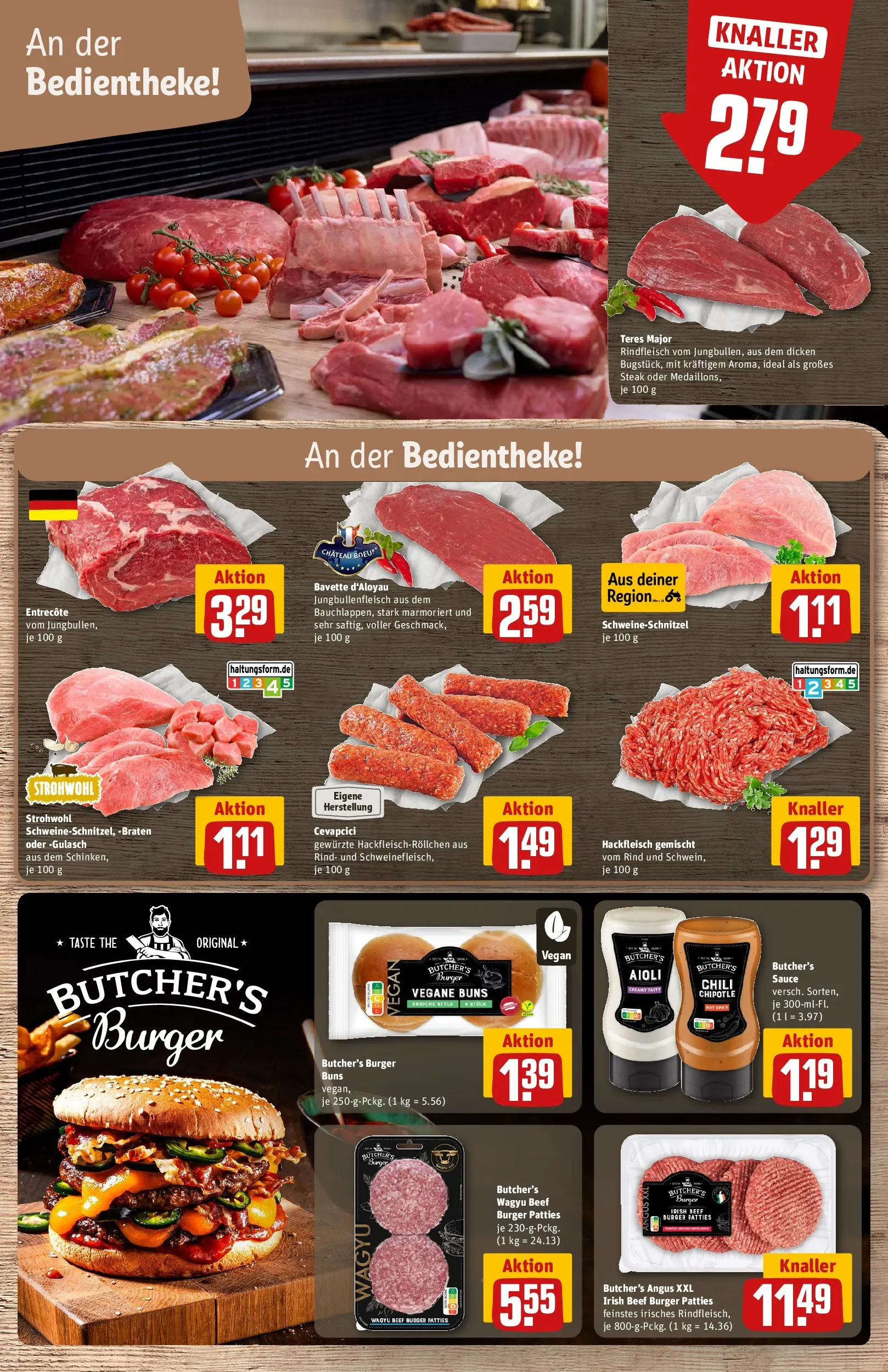 REWE Prospekt ab 20.04.2026 zum Blättern » Angebote | Seite: 14 | Produkte: Cevapcici, Chili, Rindfleisch, Steak