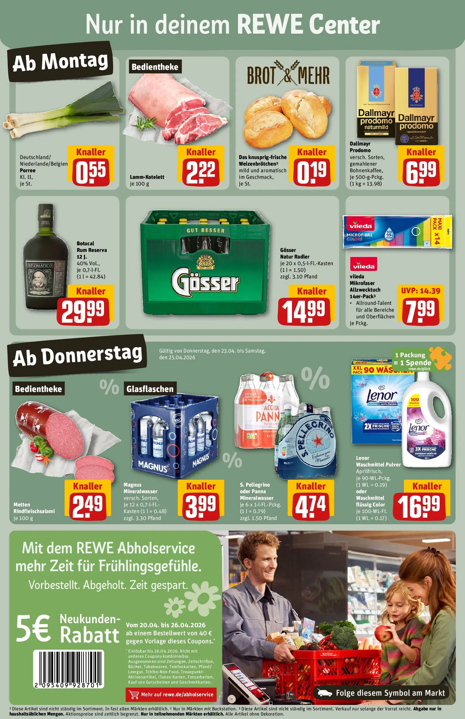 REWE Prospekt ab 20.04.2026 zum Blättern » Angebote | Seite: 3 | Produkte: Rum, Dallmayr, Waschmittel, Dallmayr prodomo