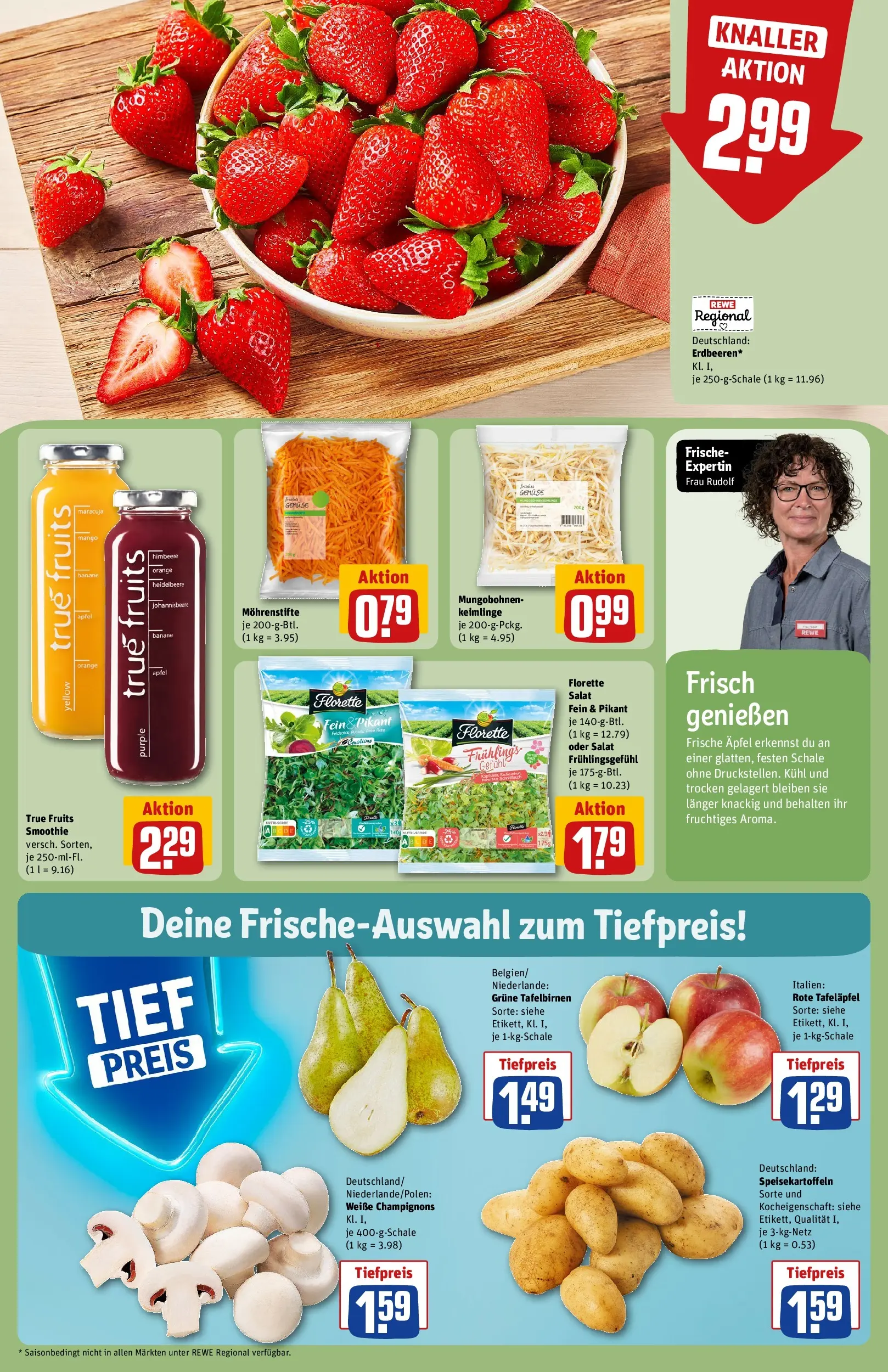 REWE Prospekt ab 20.04.2026 zum Blättern » Angebote | Seite: 10 | Produkte: Champignons, Gemüse, Mango, Salat