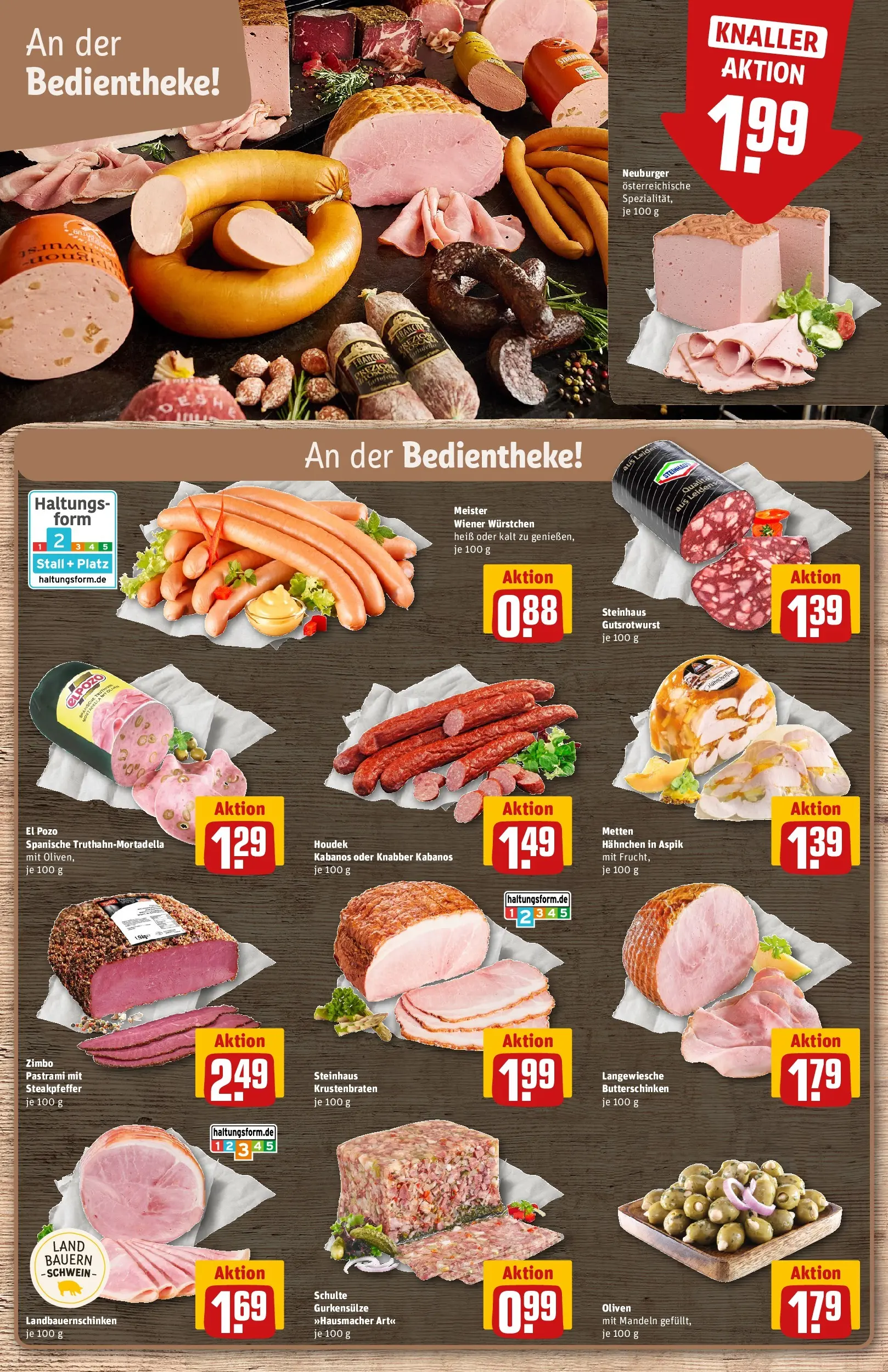 REWE Prospekt ab 20.04.2026 zum Blättern » Angebote | Seite: 16 | Produkte: Hahnchen, Wiener wurstchen, Mandeln, Krustenbraten