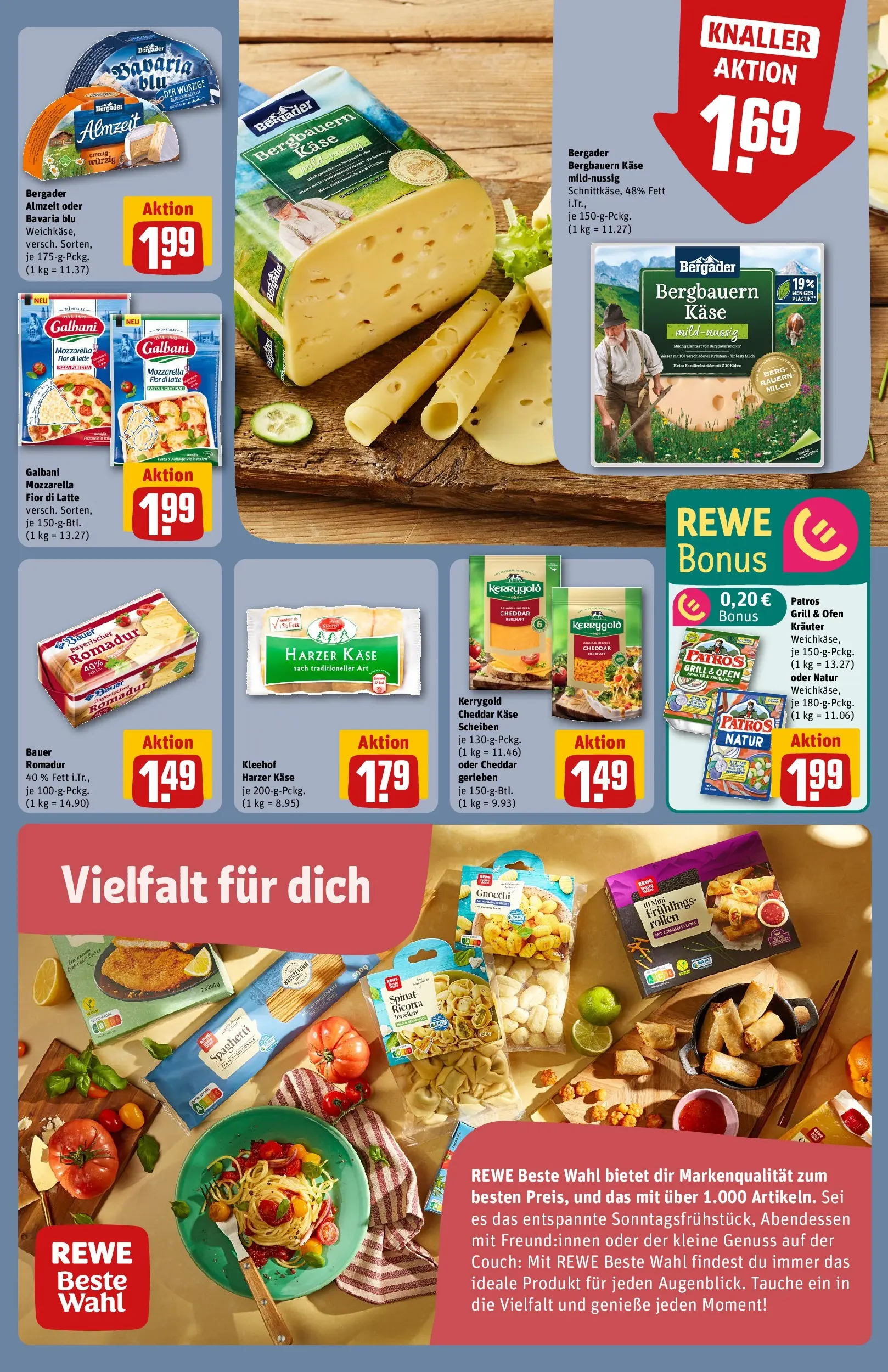 REWE Prospekt ab 20.04.2026 zum Blättern » Angebote | Seite: 19 | Produkte: Grill, Käse, Couch, Mozzarella