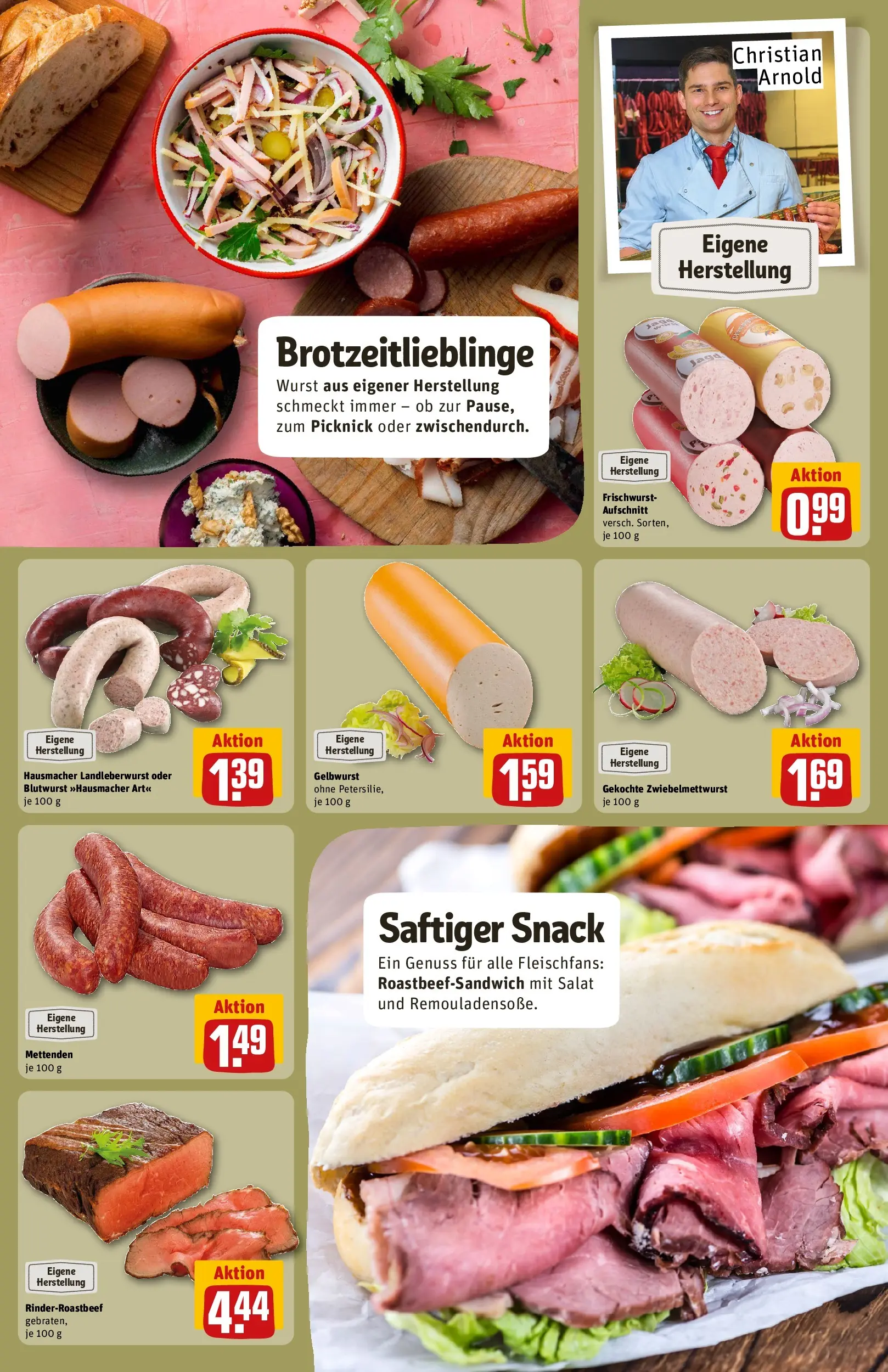 REWE Prospekt ab 20.04.2026 zum Blättern » Angebote | Seite: 17 | Produkte: Wurst, Salat