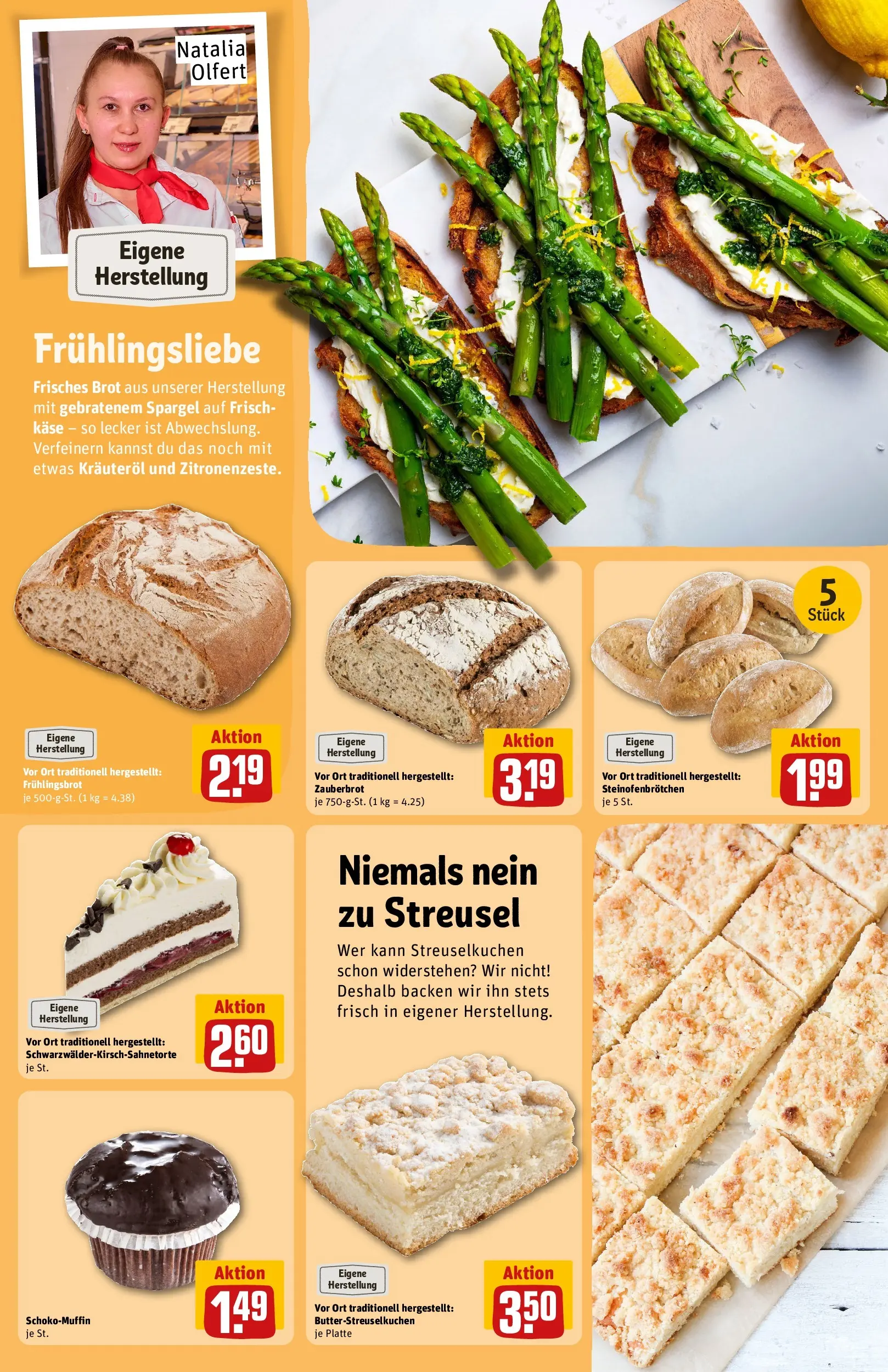 REWE Prospekt ab 20.04.2026 zum Blättern » Angebote | Seite: 16 | Produkte: Käse, Spargel, Brot