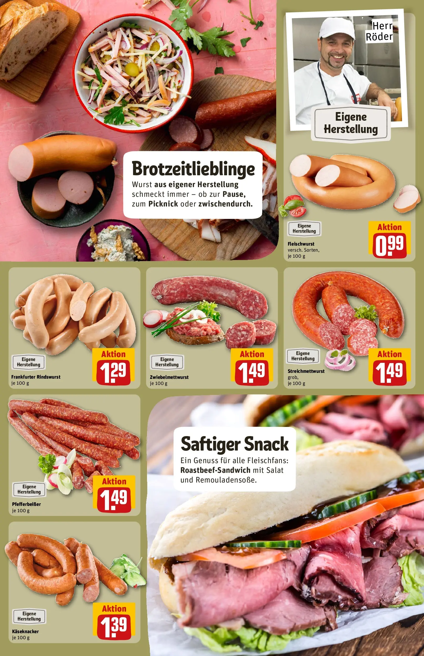 REWE Prospekt ab 20.04.2026 zum Blättern » Angebote | Seite: 19 | Produkte: Wurst, Salat