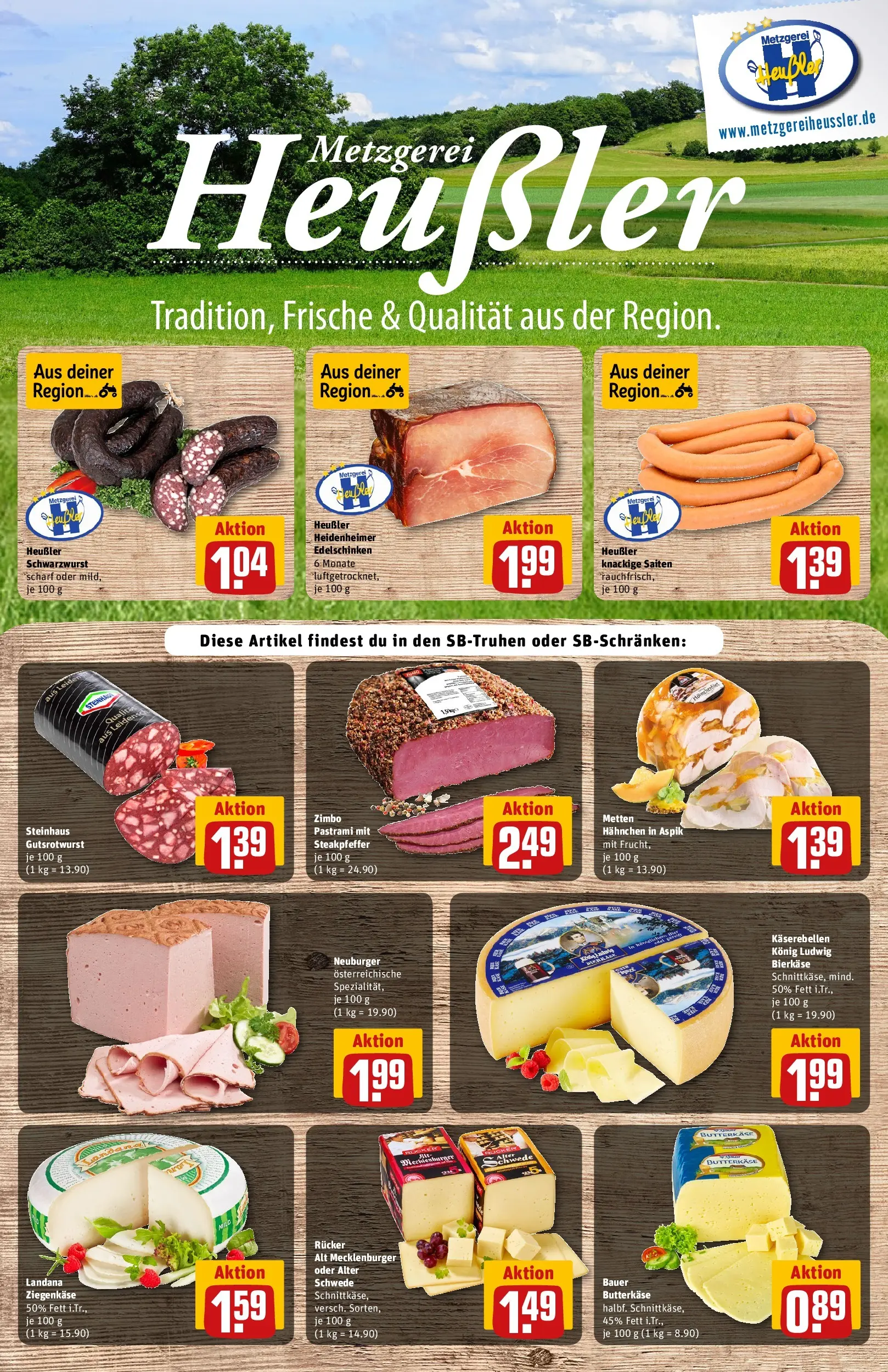 REWE Prospekt ab 20.04.2026 zum Blättern » Angebote | Seite: 16 | Produkte: Hahnchen, Ziegenkäse