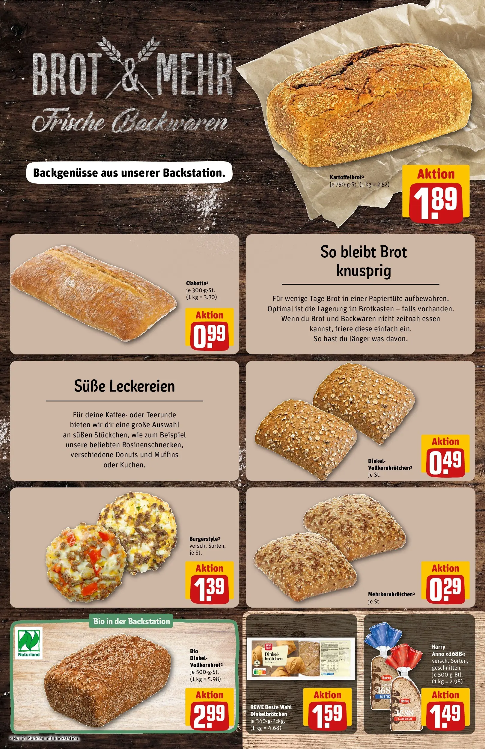 REWE Prospekt ab 20.04.2026 zum Blättern » Angebote | Seite: 17 | Produkte: Kaffee, Donuts, Brot