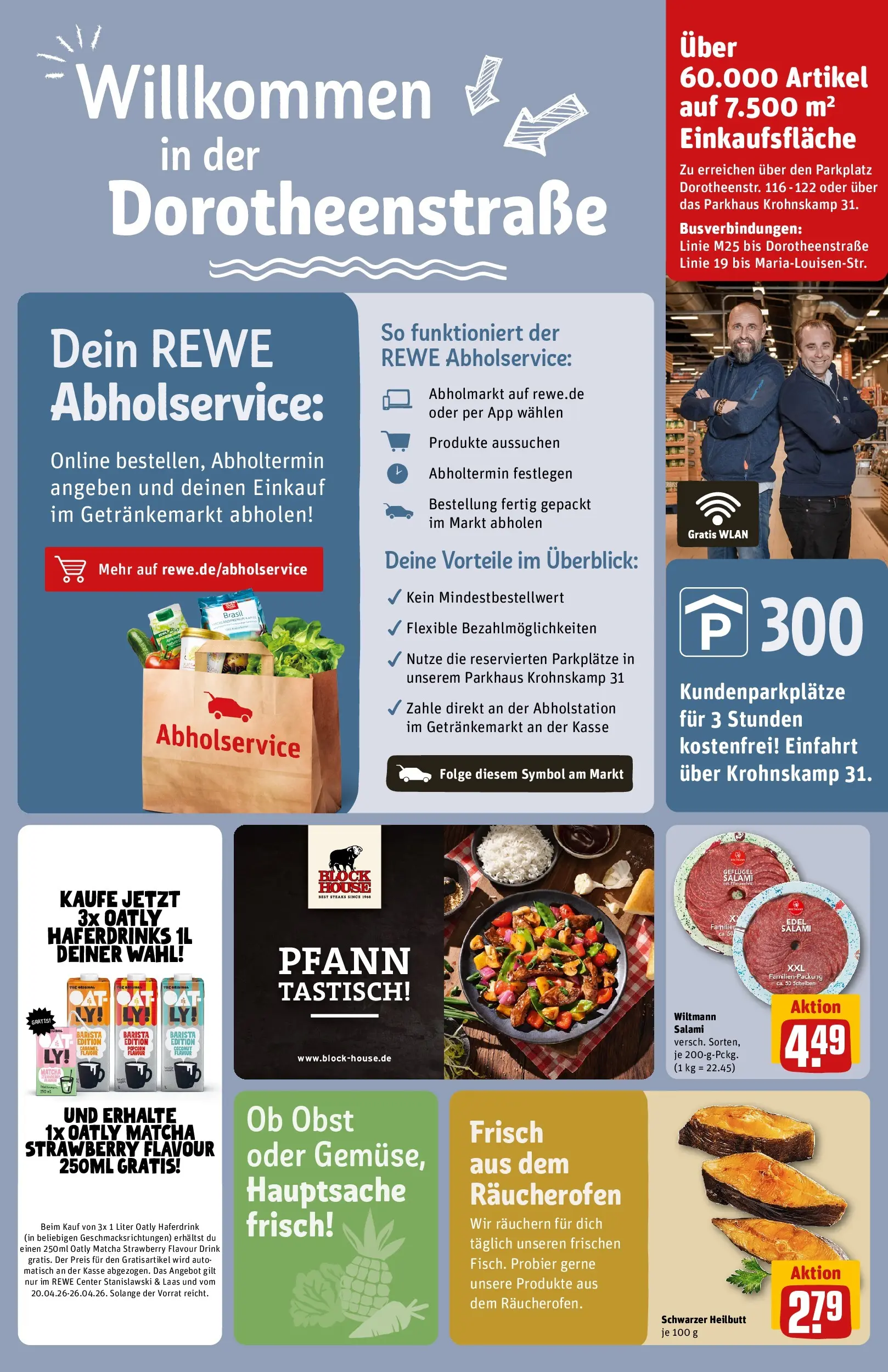 REWE Prospekt ab 20.04.2026 zum Blättern » Angebote | Seite: 33 | Produkte: Haferdrink, Obst, Oatly, Salami