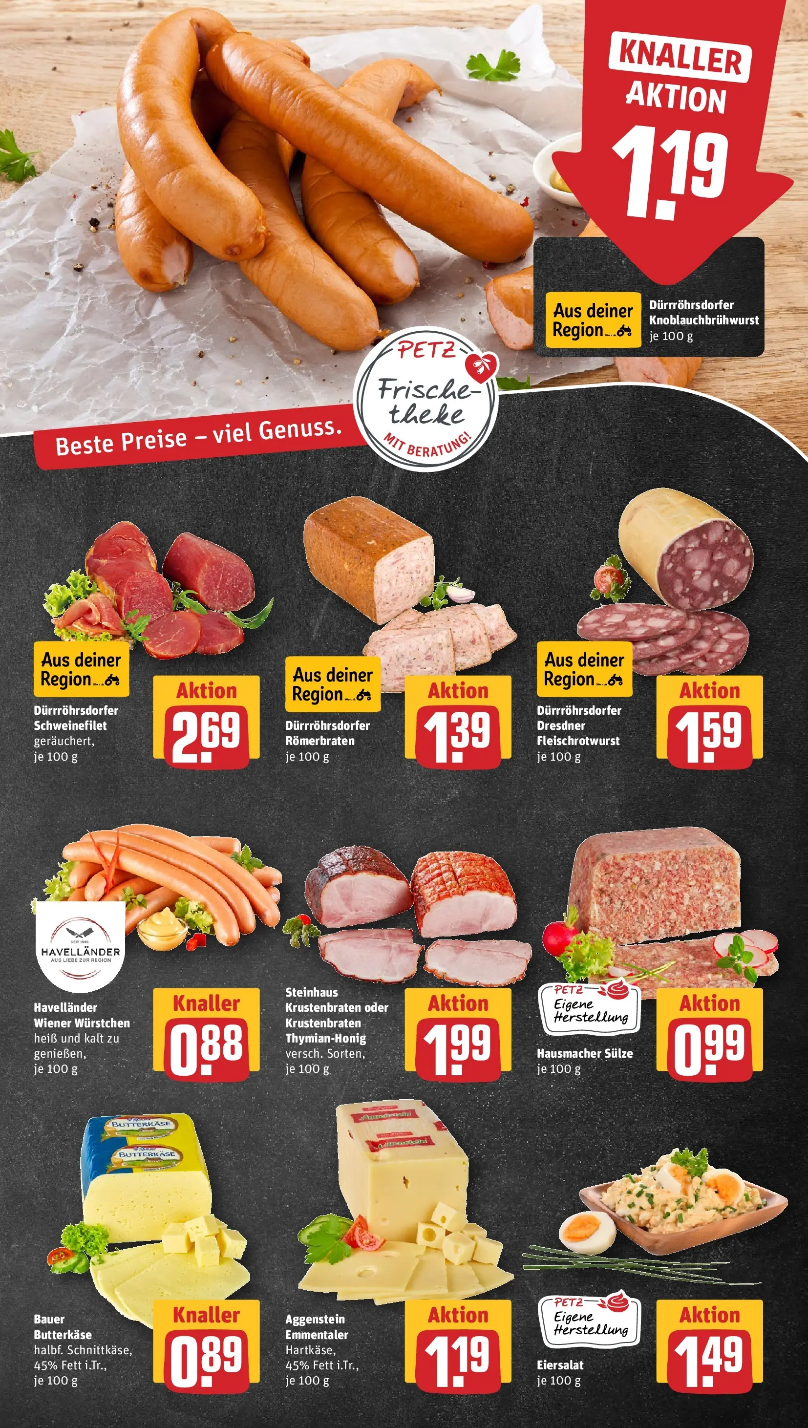 REWE Prospekt ab 20.04.2026 zum Blättern » Angebote | Seite: 11 | Produkte: Wiener wurstchen, Krustenbraten, Schweinefilet