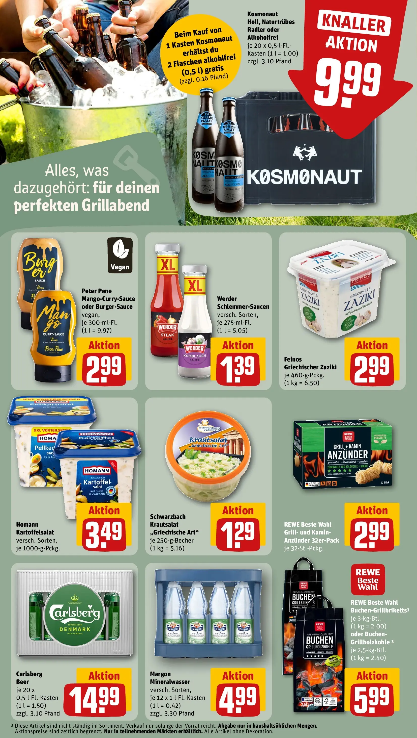 REWE Prospekt ab 20.04.2026 zum Blättern » Angebote | Seite: 15 | Produkte: Kamin, Carlsberg, Pane, Salat
