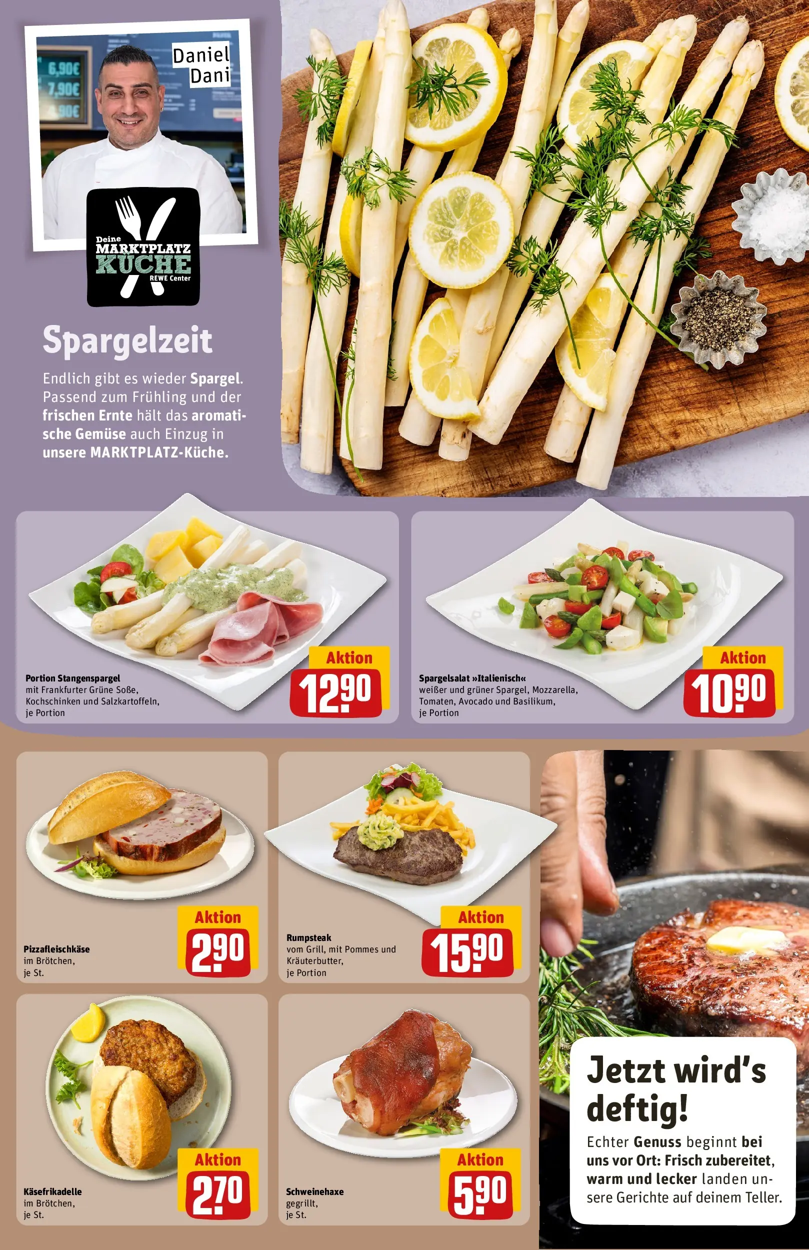 REWE Prospekt ab 20.04.2026 zum Blättern » Angebote | Seite: 17 | Produkte: Rumpsteak, Pommes, Küche, Gemüse