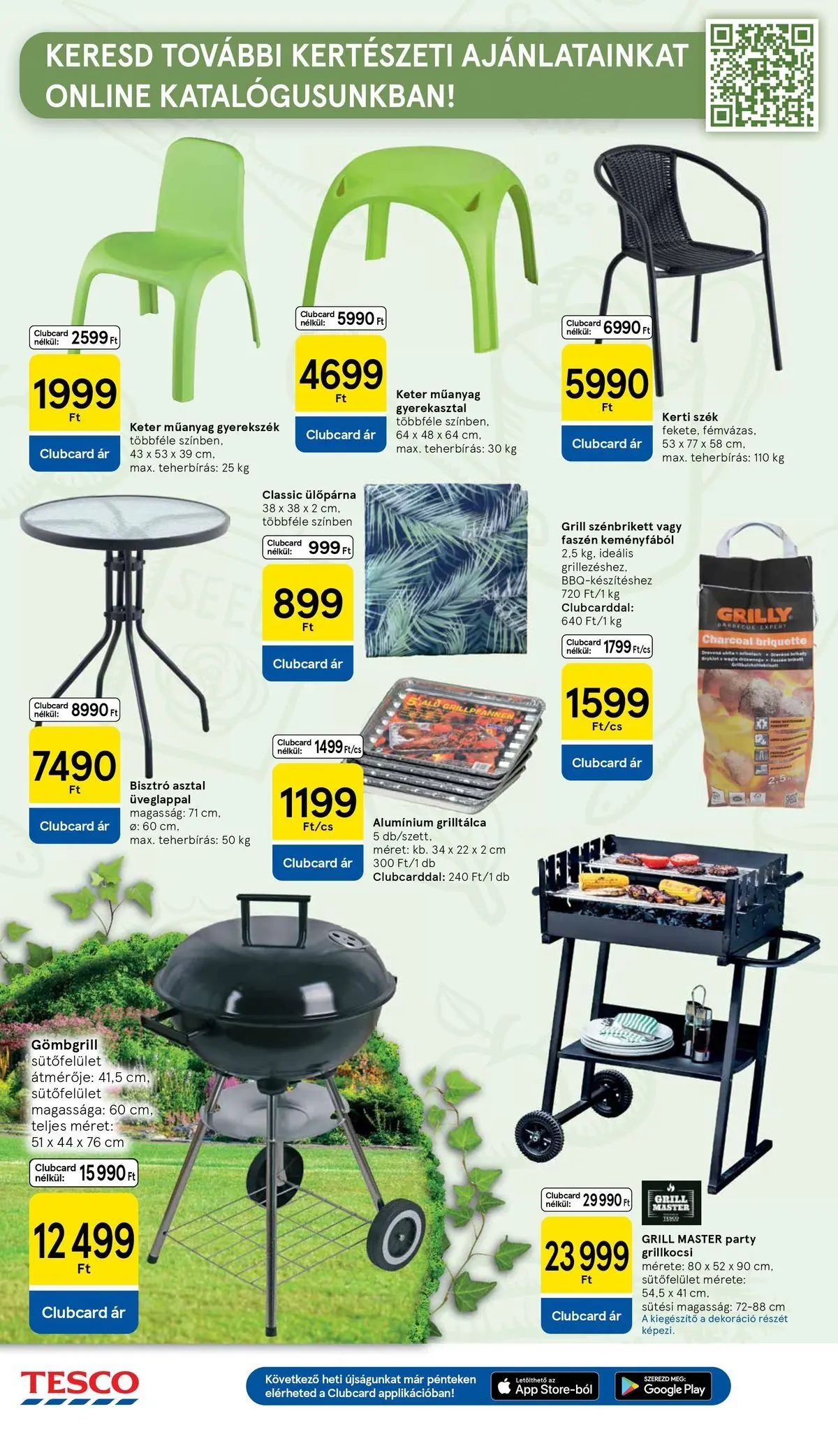 Tesco - Tesco újság érvényessége 2026.04.22-ig - 2026.04.15.-tól - online | Oldal: 12 | Termékek: Grilltálca, Grill, Asztal, Dekoráció