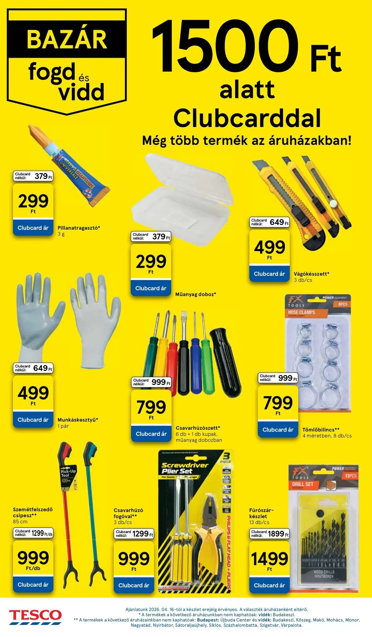 Tesco - Tesco újság érvényessége 2026.04.22-ig - 2026.04.15.-tól - online | Oldal: 14 | Termékek: Csavarhúzó