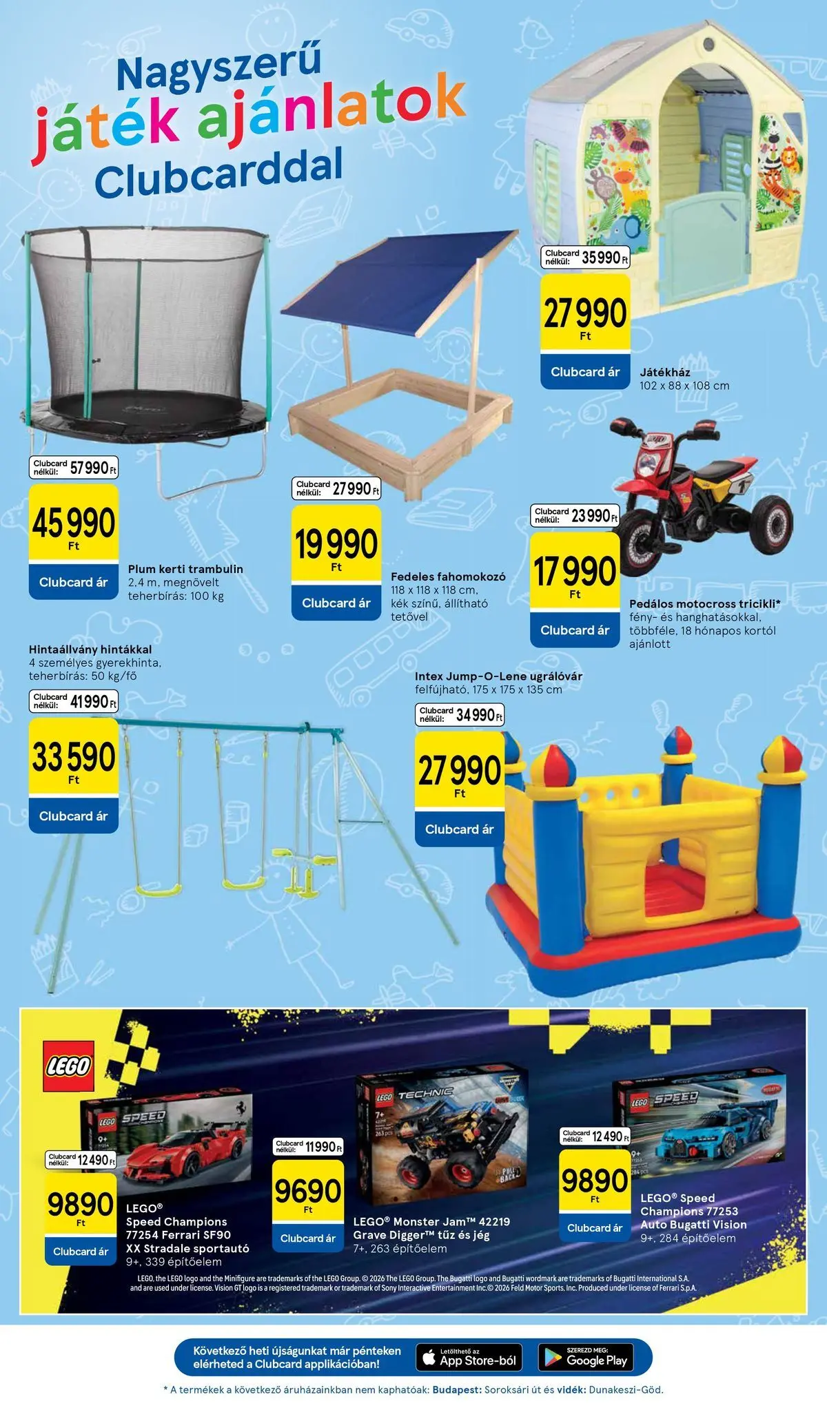 Tesco - Tesco újság érvényessége 2026.04.22-ig - 2026.04.15.-tól - online | Oldal: 15 | Termékek: Játék, Trambulin