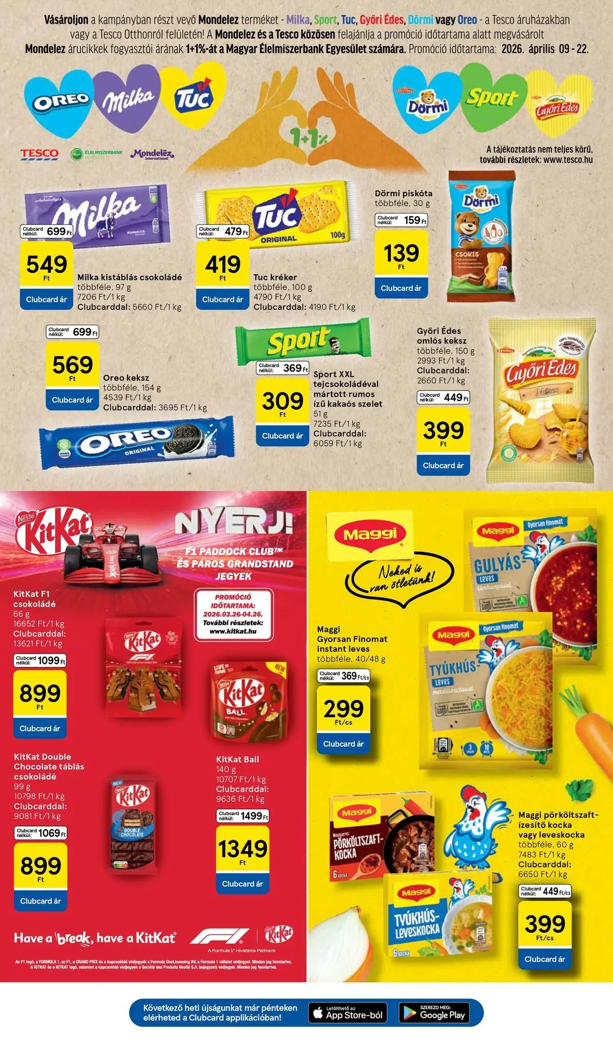 Tesco - Tesco újság érvényessége 2026.04.22-ig - 2026.04.15.-tól - online | Oldal: 23 | Termékek: Piskóta, Kréker, Maggi, Csokoládé
