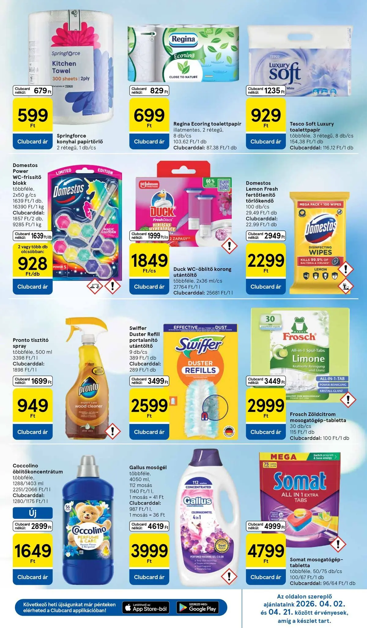 Tesco - Tesco újság érvényessége 2026.04.22-ig - 2026.04.15.-tól - online | Oldal: 25 | Termékek: Papírtörlő, Mosogatógép, Mosógél, Mosogatógép tabletta