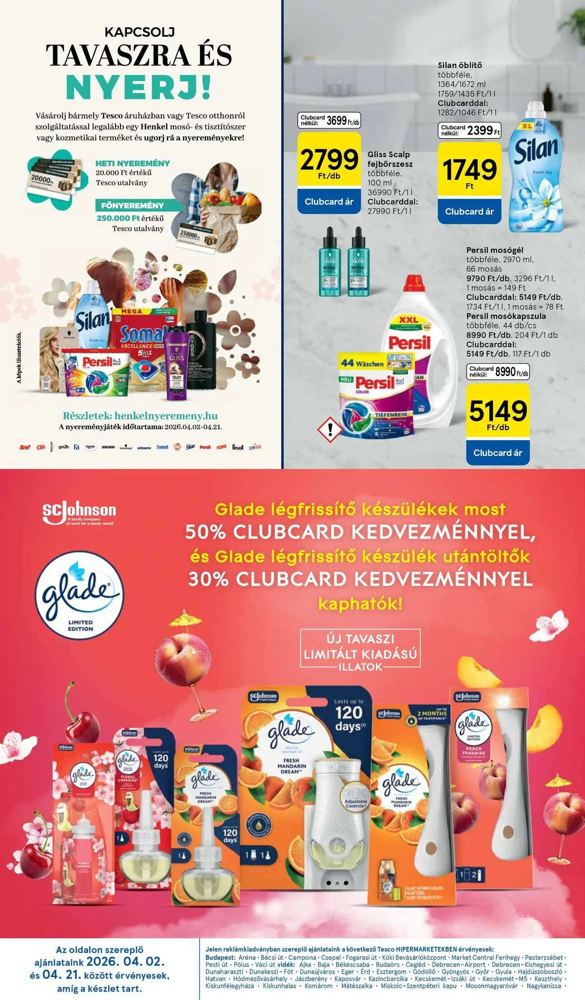 Tesco - Tesco újság érvényessége 2026.04.22-ig - 2026.04.15.-tól - online | Oldal: 26 | Termékek: Mosókapszula, Öblítő, Légfrissítő, Mandarin