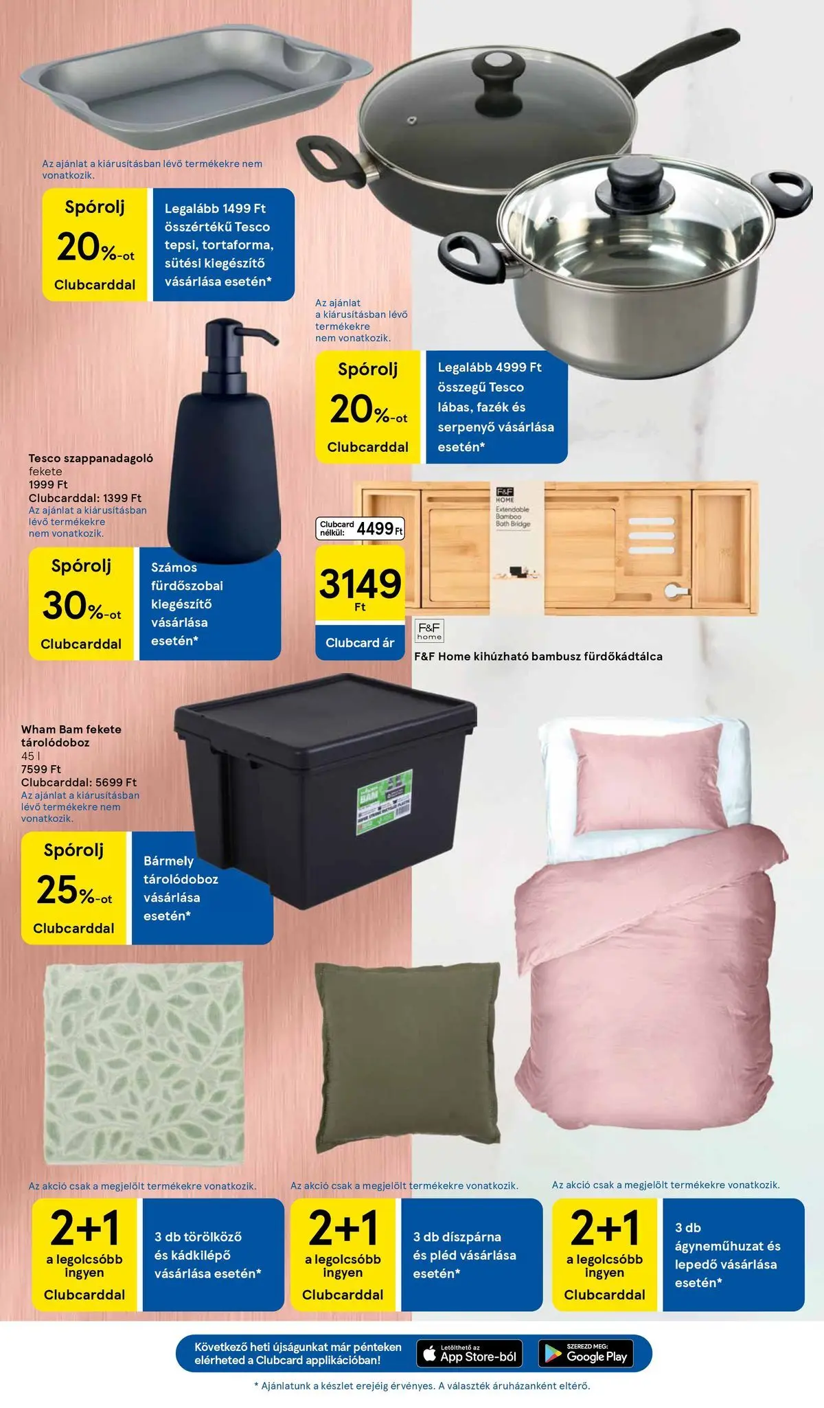 Tesco - Tesco újság érvényessége 2026.04.22-ig - 2026.04.15.-tól - online | Oldal: 31 | Termékek: Törölköző, Tárolódoboz, Serpenyő, Szappanadagoló