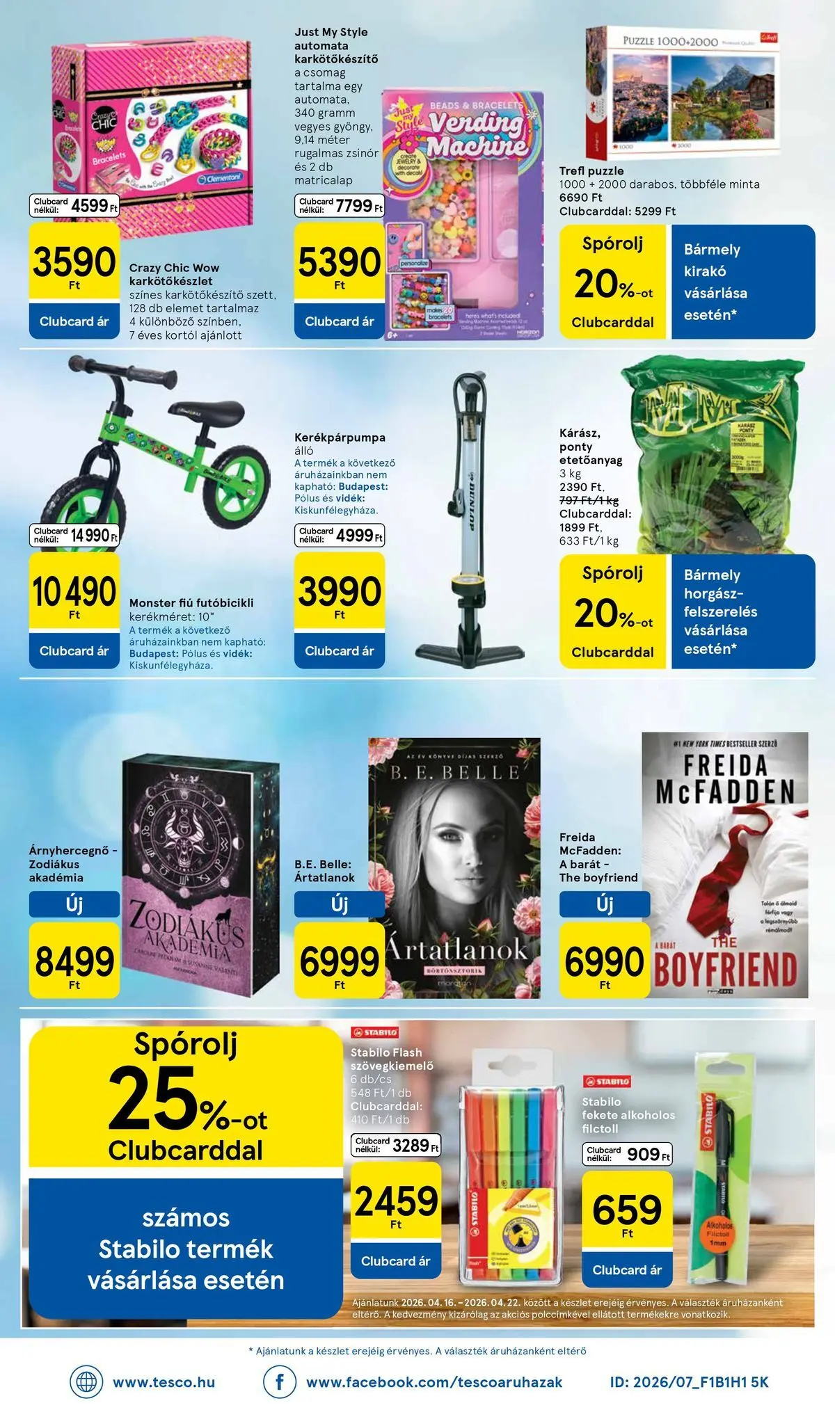 Tesco - Tesco újság érvényessége 2026.04.22-ig - 2026.04.15.-tól - online | Oldal: 32 | Termékek: Puzzle, Ponty