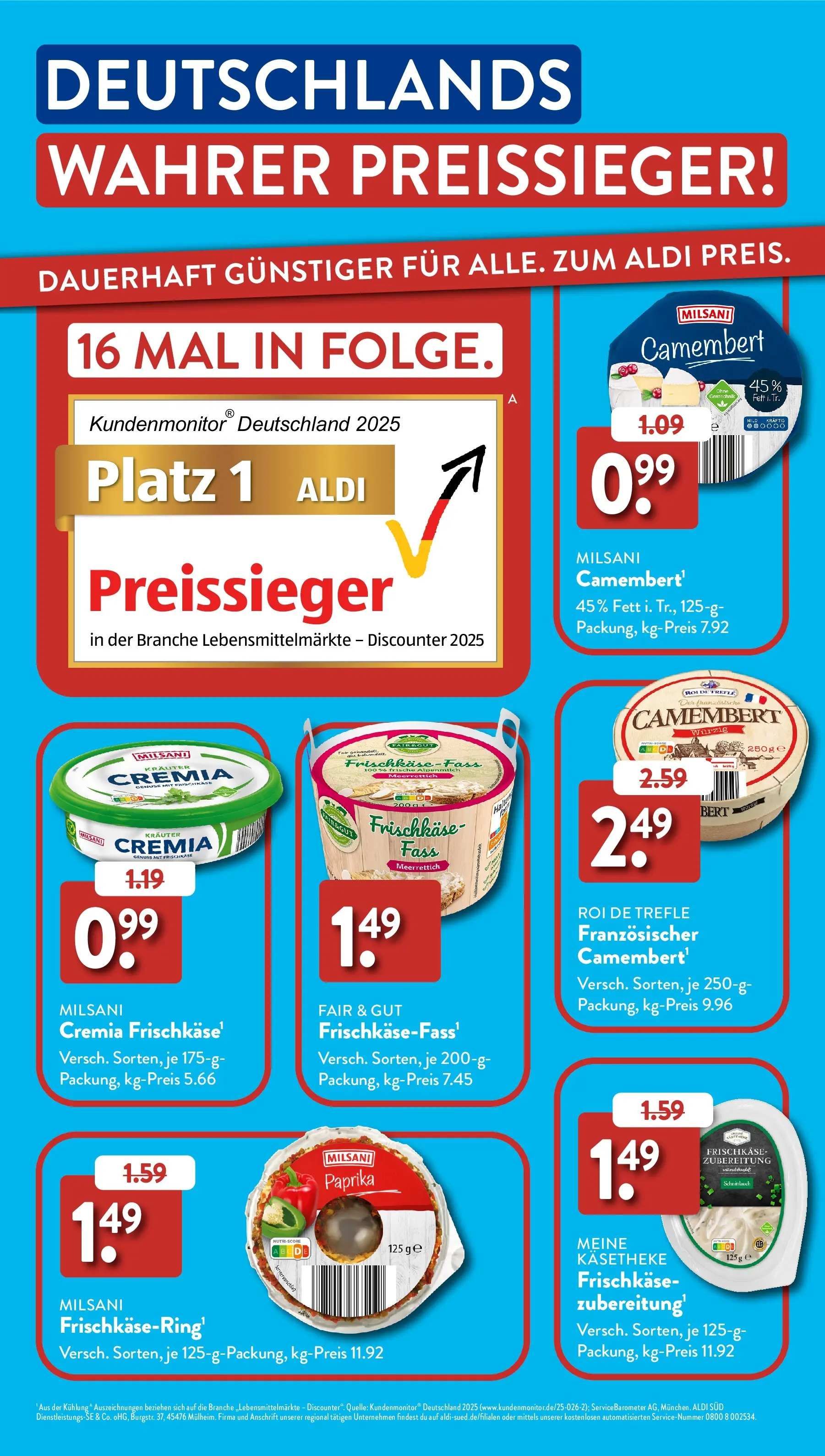 Aldi Süd Aktuelle Wochenangebote (ab 20.04.2026) zum Blättern | Seite: 29 | Produkte: Paprika, Frischkase