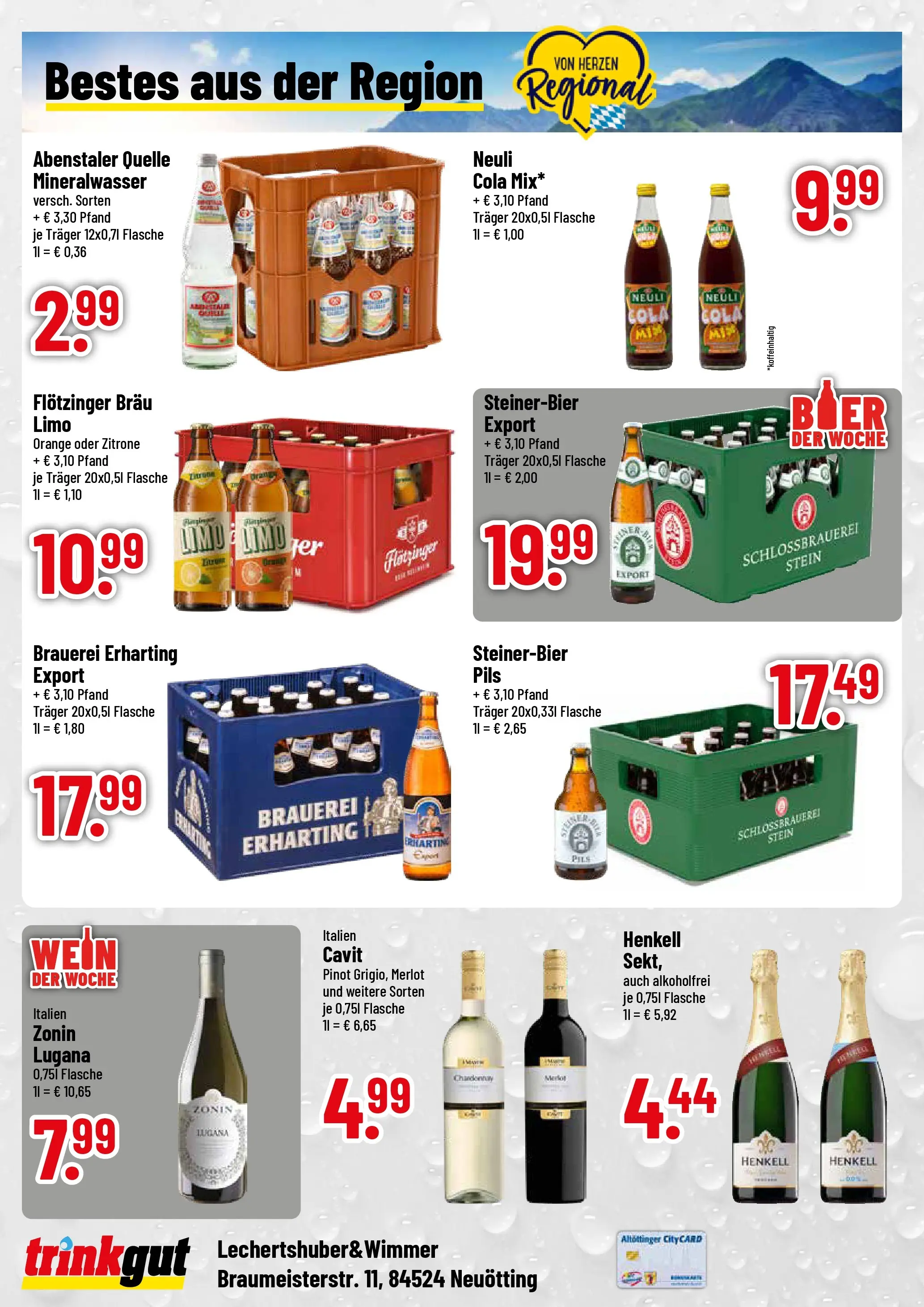 Trinkgut Prospekt Neuötting	 (ab 20.04.2026) » Angebote online | Seite: 4 | Produkte: Cola, Merlot, Pils, Mineralwasser