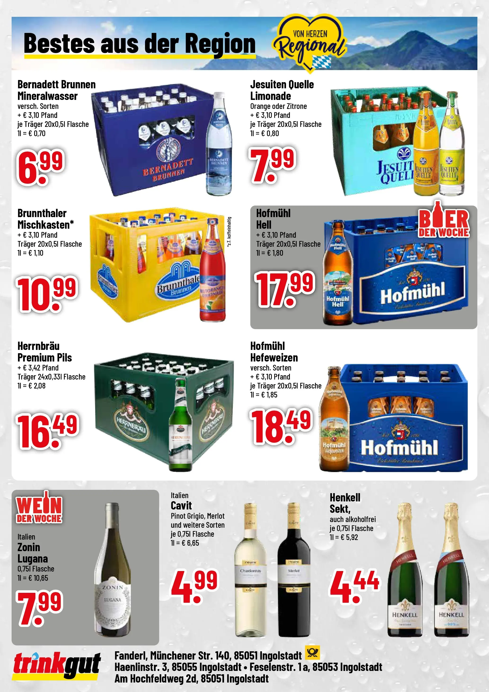 Trinkgut Prospekt Ingolstadt	 (ab 20.04.2026) » Angebote online | Seite: 4 | Produkte: Merlot, Pils, Limonade, Mineralwasser