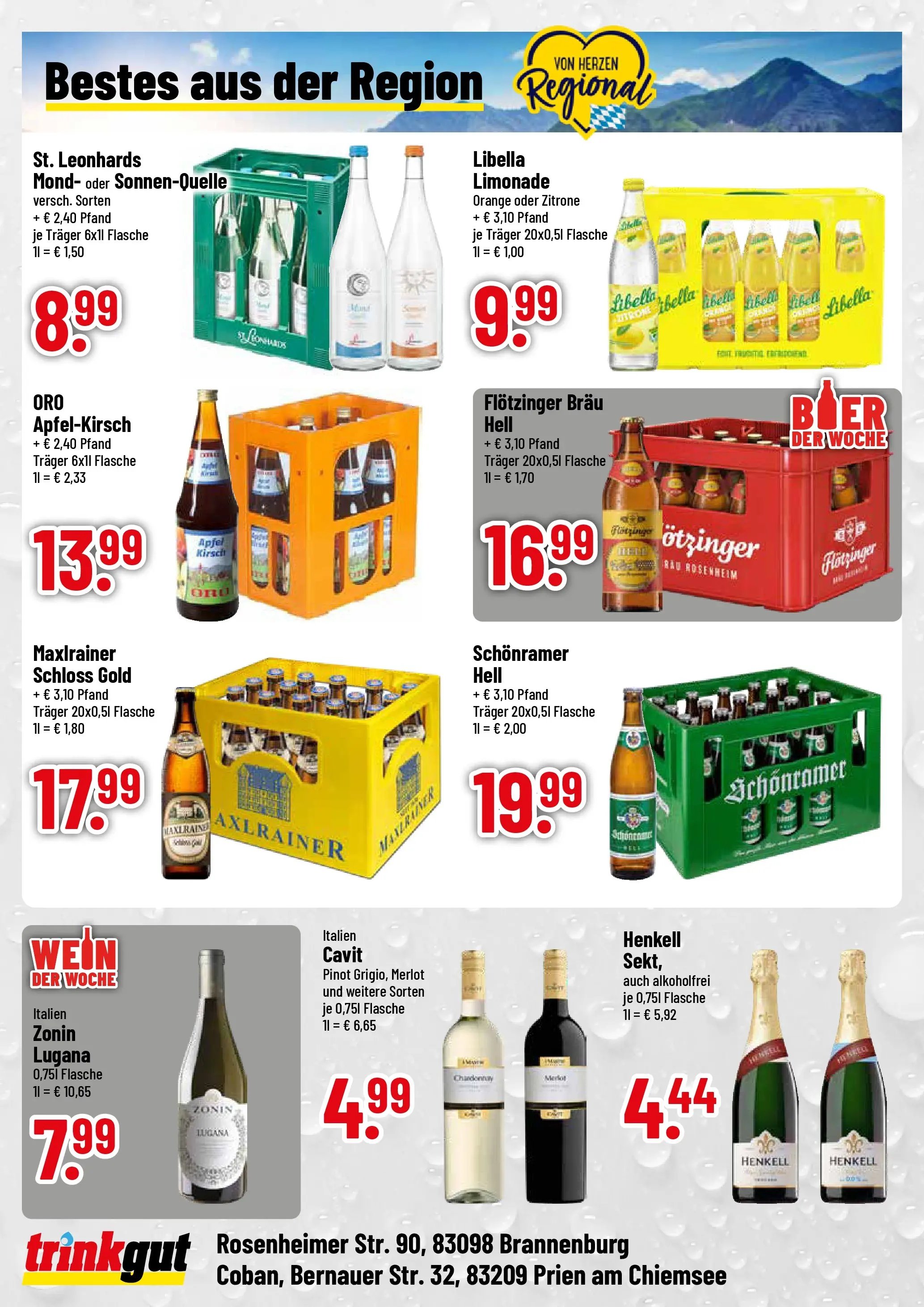 Trinkgut Prospekt Prien Am Chiemsee	 (ab 20.04.2026) » Angebote online | Seite: 4 | Produkte: Merlot, Äpfel, Zitrone, Wein