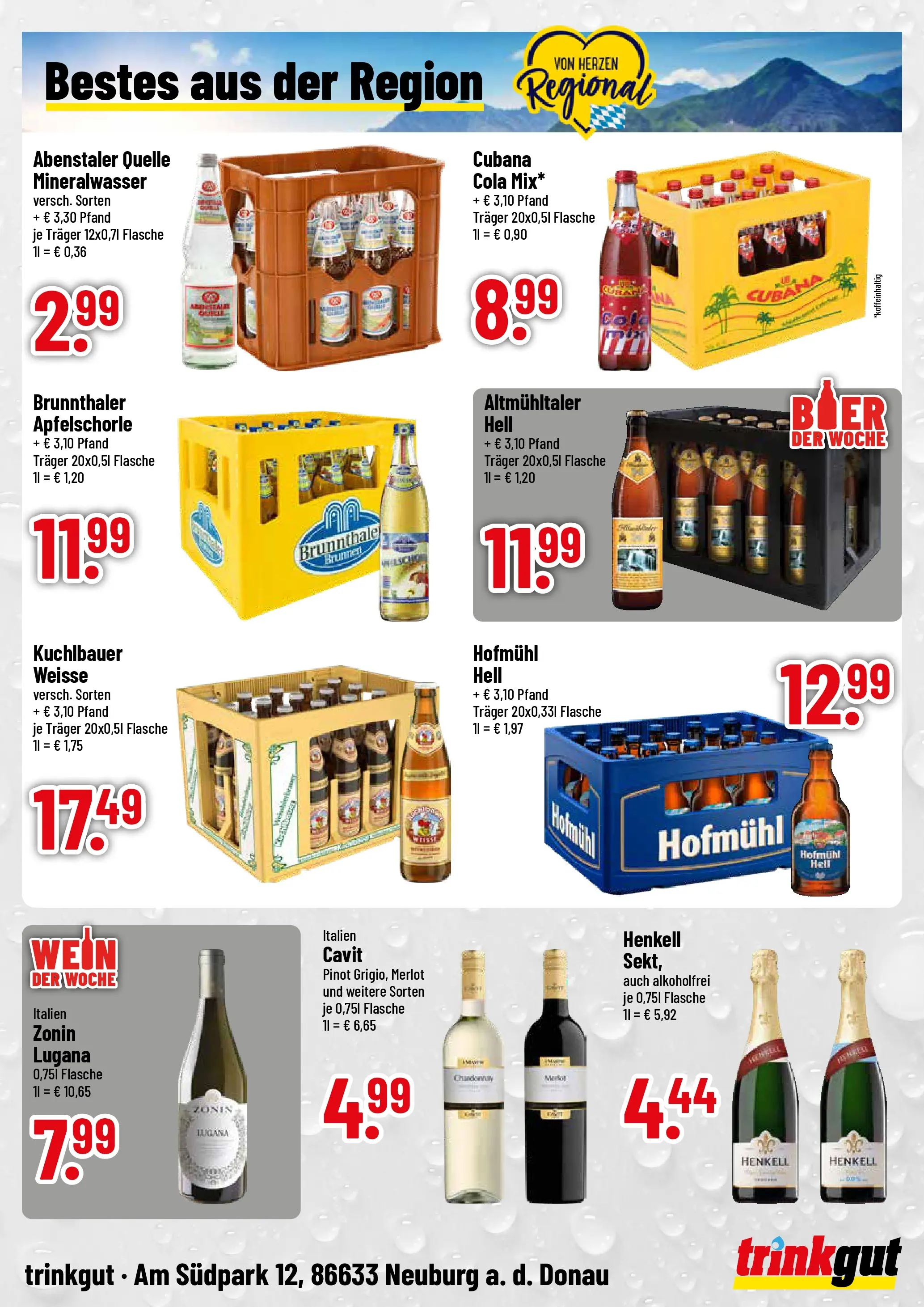 Trinkgut Prospekt Neuburg An Der Donau	 (ab 20.04.2026) » Angebote online | Seite: 4 | Produkte: Cola, Merlot, Mineralwasser, Wein