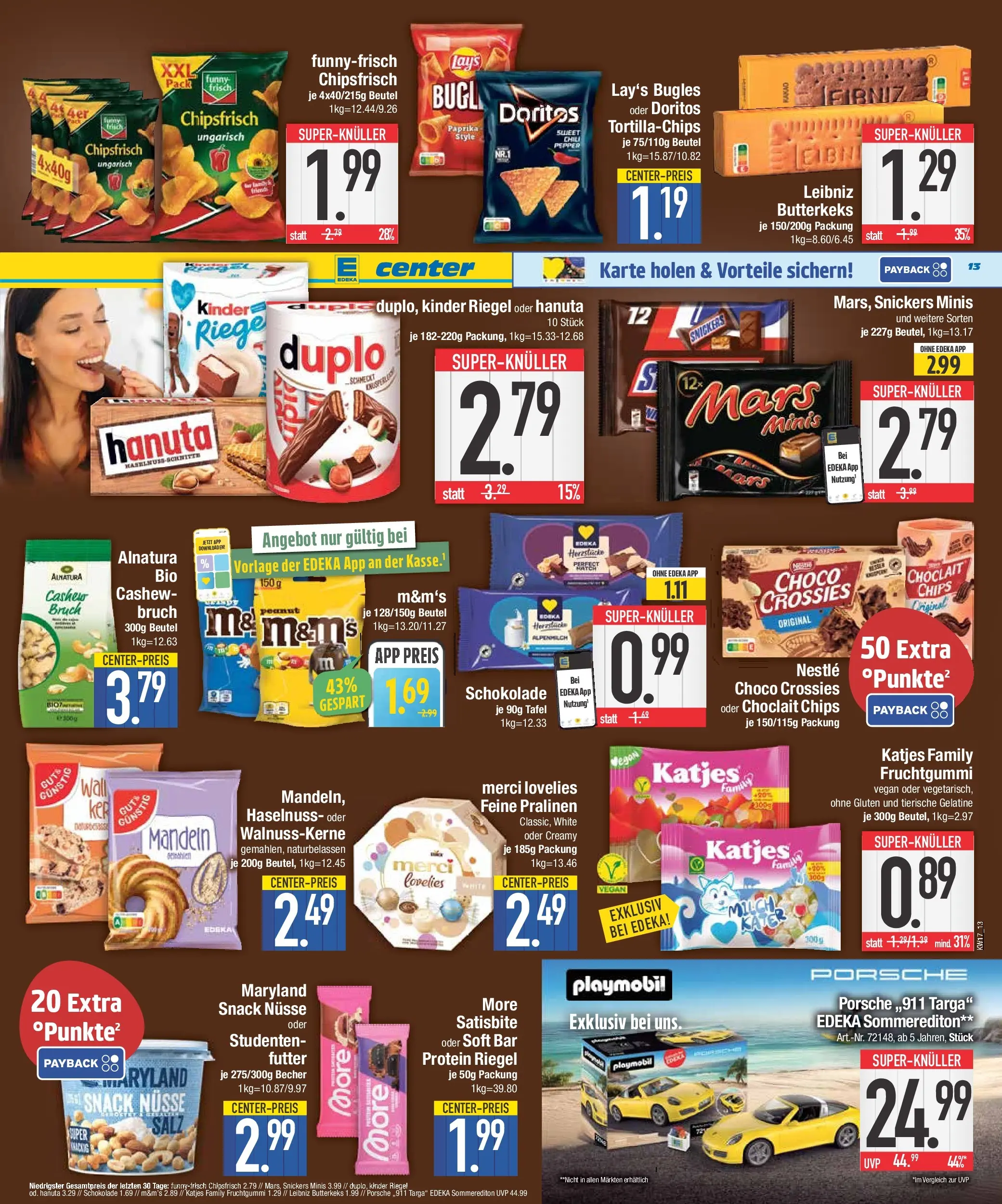 E center Prospekt Bad Reichenhall	 (ab 19.04.2026) zum Blättern | Seite: 13 | Produkte: Schokolade, Katjes, Chips, Nüsse