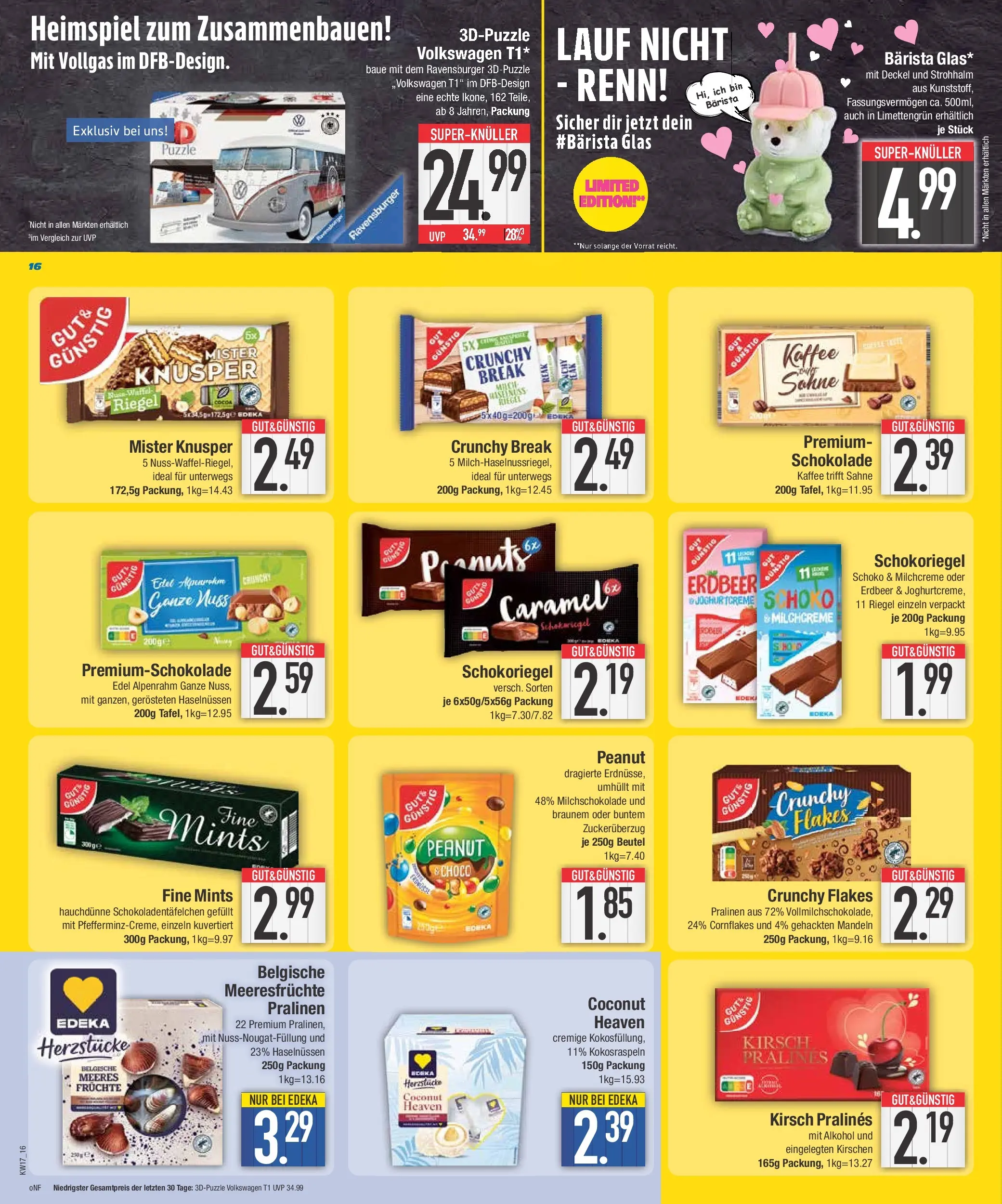 E center Prospekt München	 (ab 19.04.2026) zum Blättern | Seite: 16 | Produkte: Schokolade, Mandeln, Kirschen, Meeresfrüchte