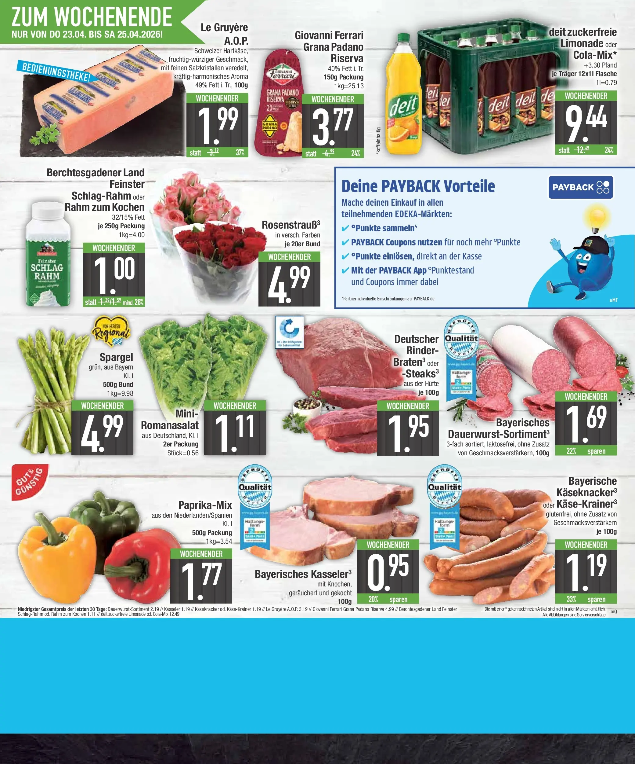 E center Prospekt München	 (ab 19.04.2026) zum Blättern | Seite: 20 | Produkte: Käsekrainer, Limonade, Spargel