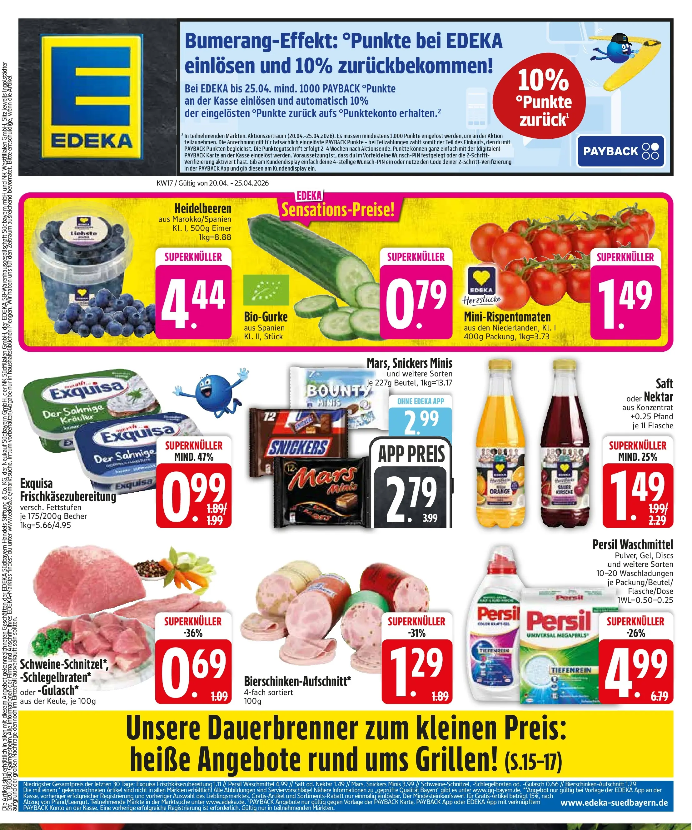 Edeka prospekt Sonthofen	 (ab 20.04.2026) » Angebote Online | Seite: 3 | Produkte: Heidelbeeren, Exquisa, Saft, Persil