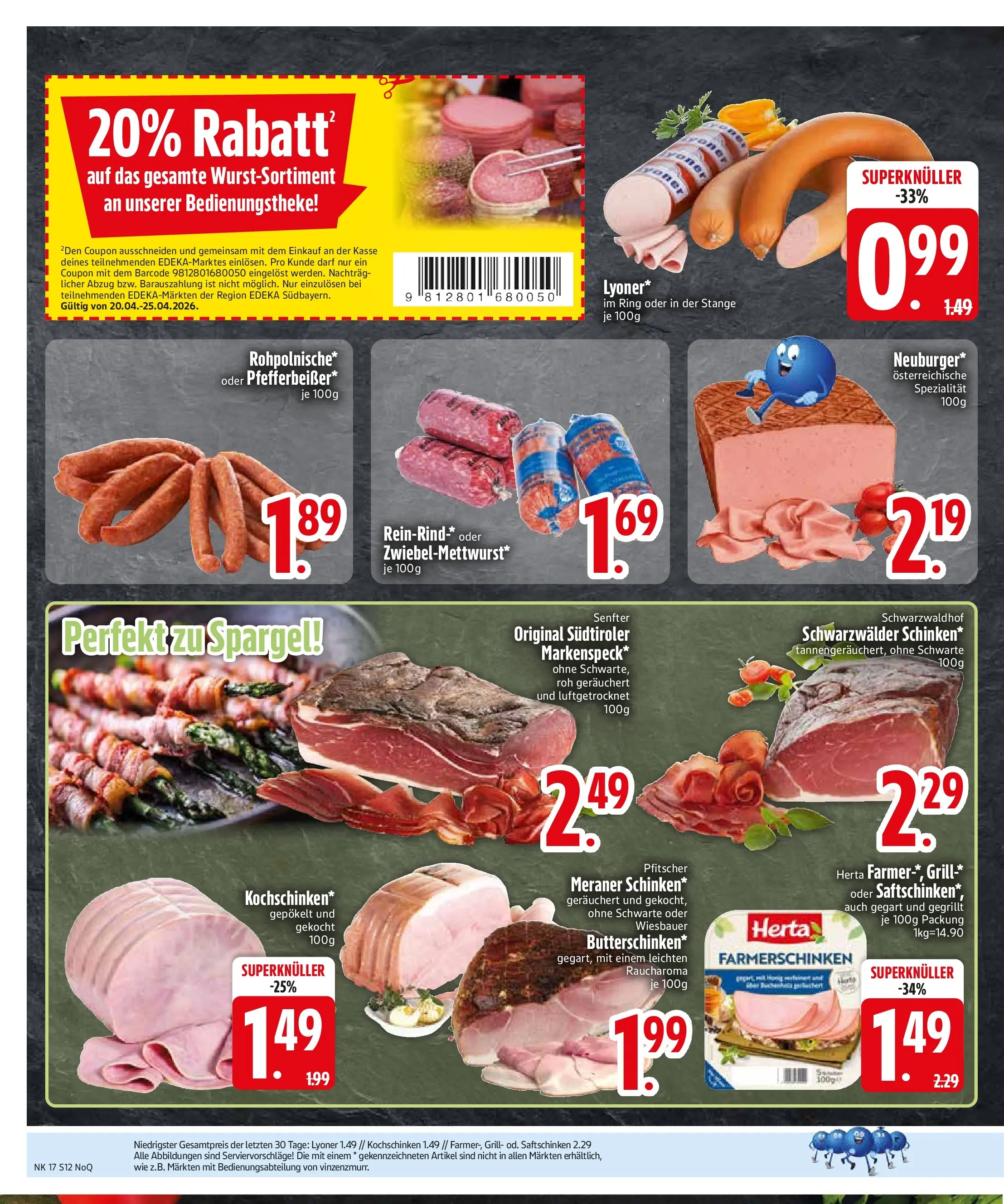 Edeka prospekt Vohburg	 (ab 20.04.2026) » Angebote Online | Seite: 14 | Produkte: Grill, Spargel