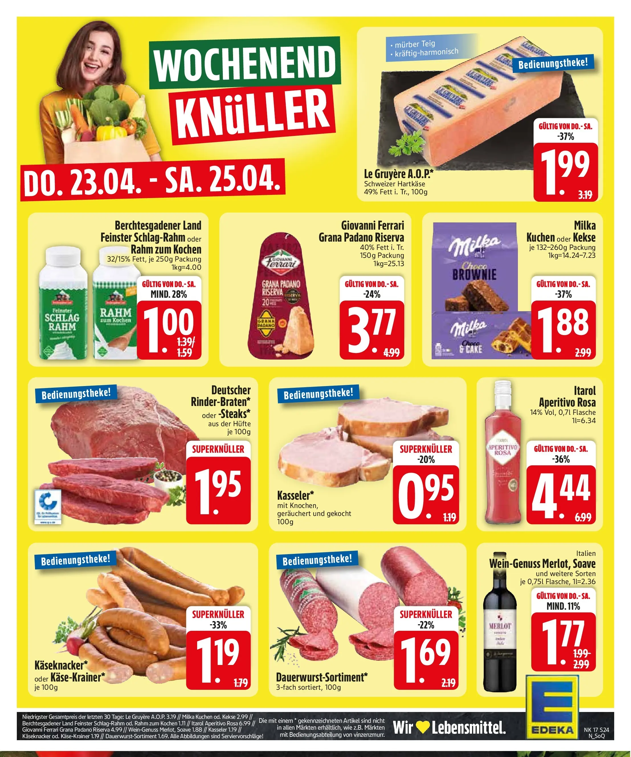 Edeka prospekt Vohburg	 (ab 20.04.2026) » Angebote Online | Seite: 26 | Produkte: Merlot, Käsekrainer, Kuchen, Kekse