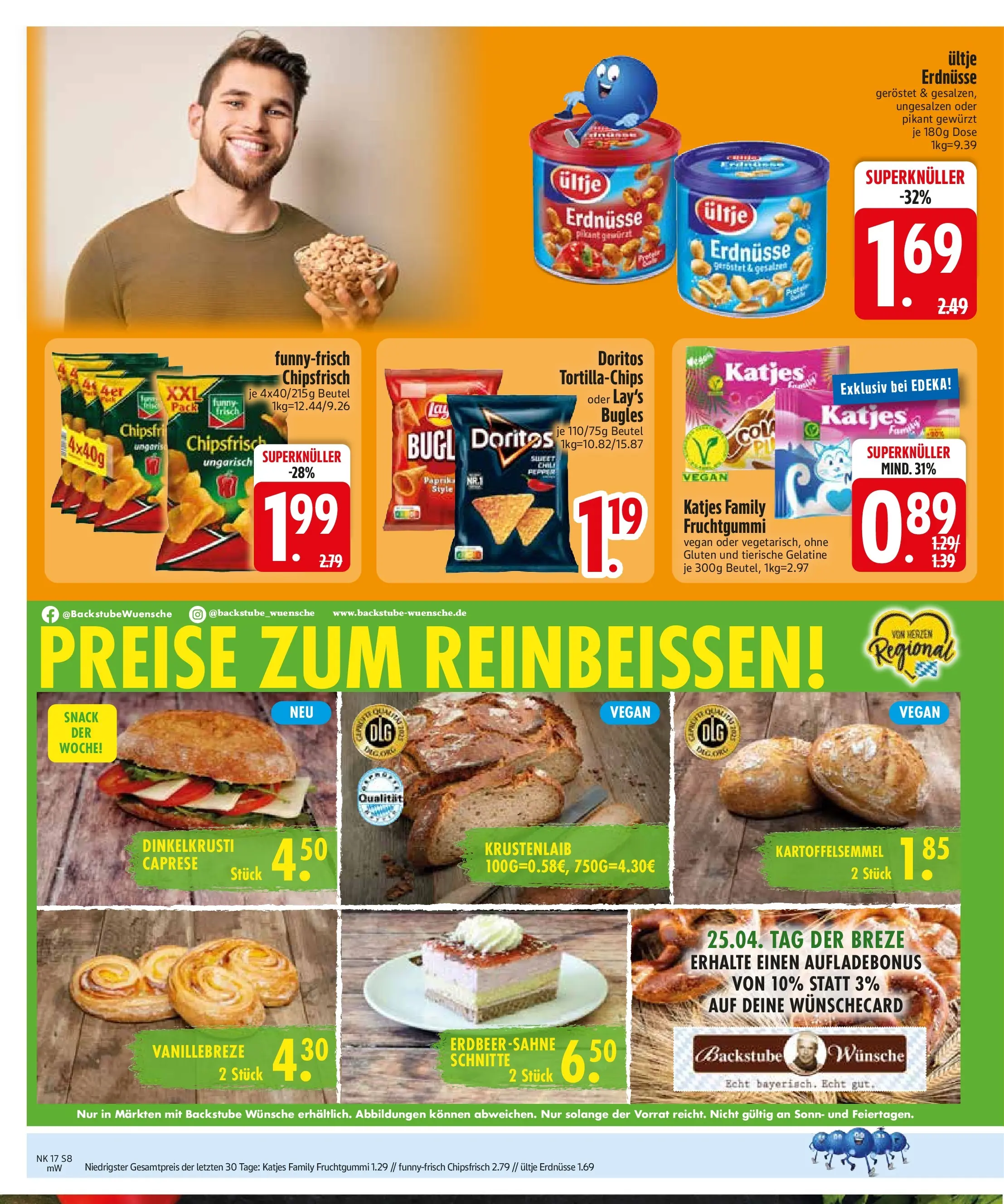 Edeka prospekt Vohburg	 (ab 20.04.2026) » Angebote Online | Seite: 10 | Produkte: Erdnüsse, Cola, Funny frisch, Katjes