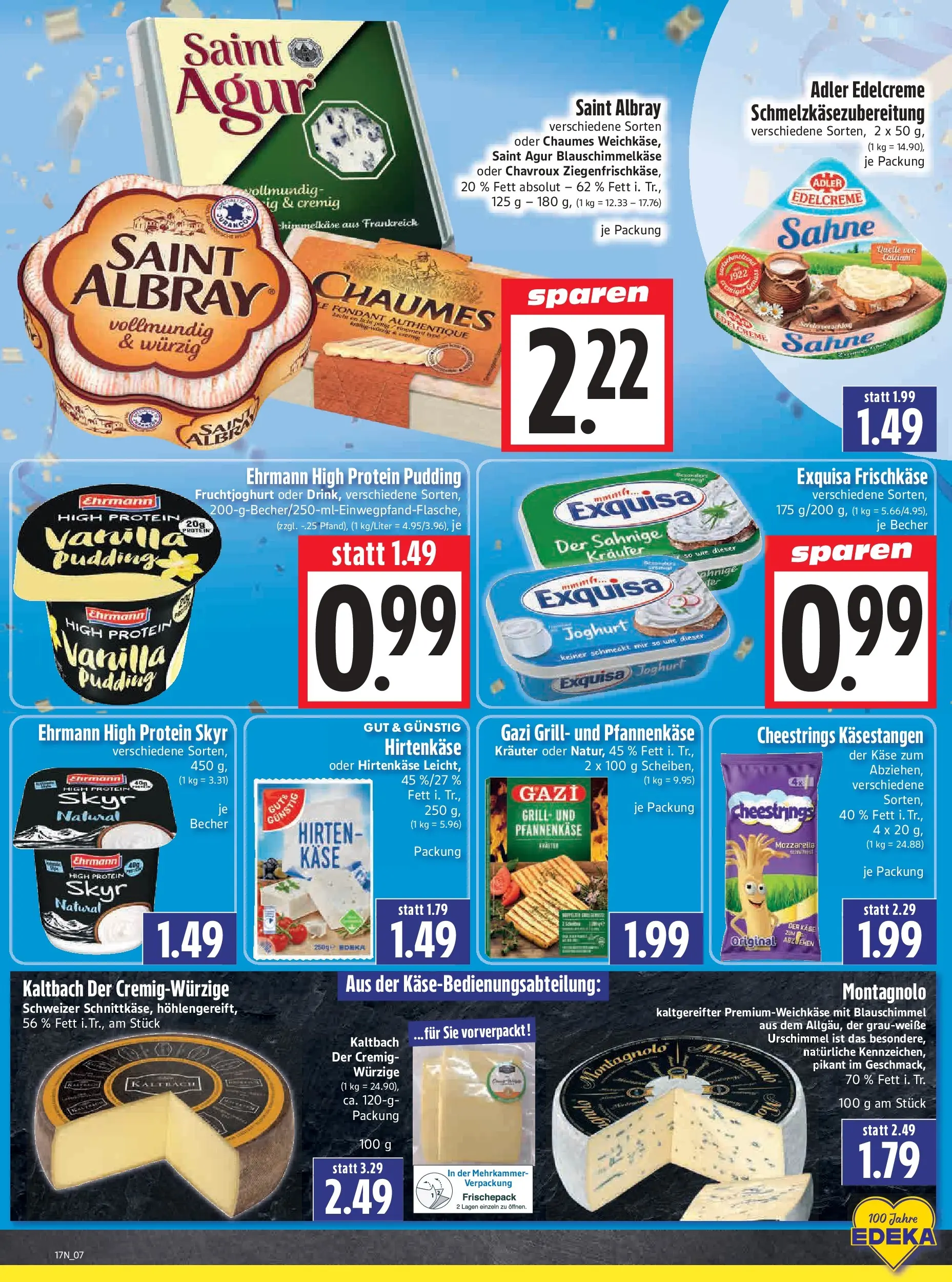 Angebote - Edeka Hahner: Wochenangebote (ab 19.04.2026) zum Blättern | Seite: 9 | Produkte: High protein pudding, Exquisa frischkase, Fruchtjoghurt, Pudding