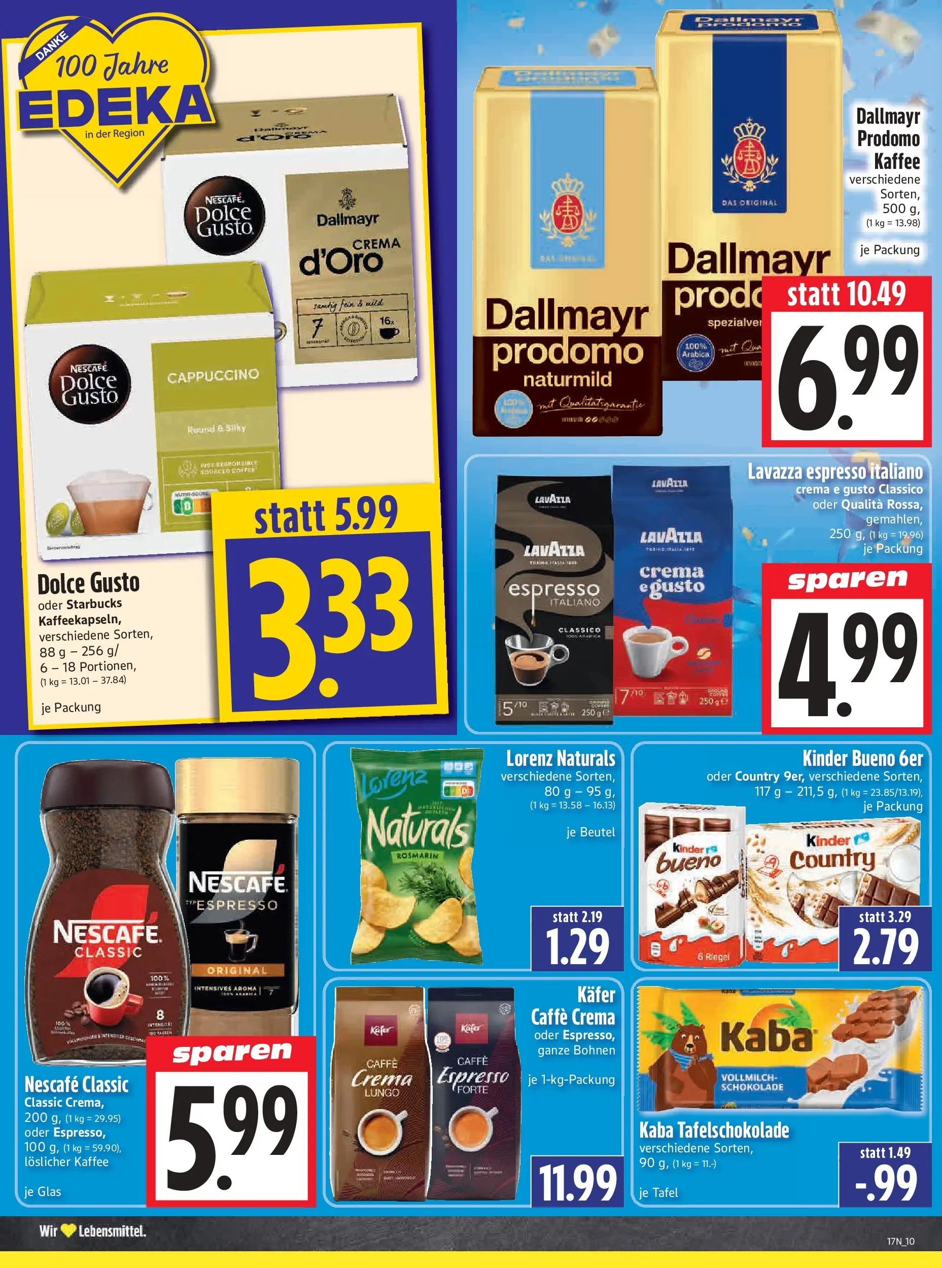 Angebote - Edeka Hahner: Wochenangebote (ab 19.04.2026) zum Blättern | Seite: 12 | Produkte: Nescafe, Starbucks, Kinder bueno, Nescafe classic