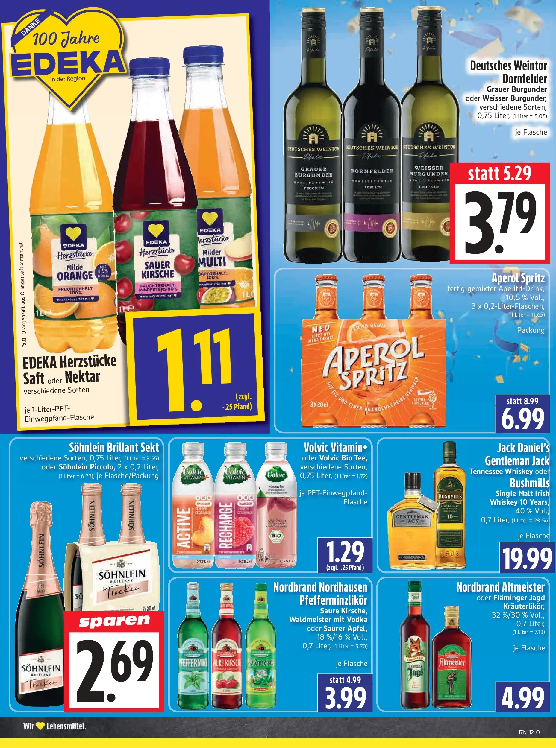 Angebote - Edeka Hahner: Wochenangebote (ab 19.04.2026) zum Blättern | Seite: 16 | Produkte: Jack Daniel's, Saft, Vodka, Volvic