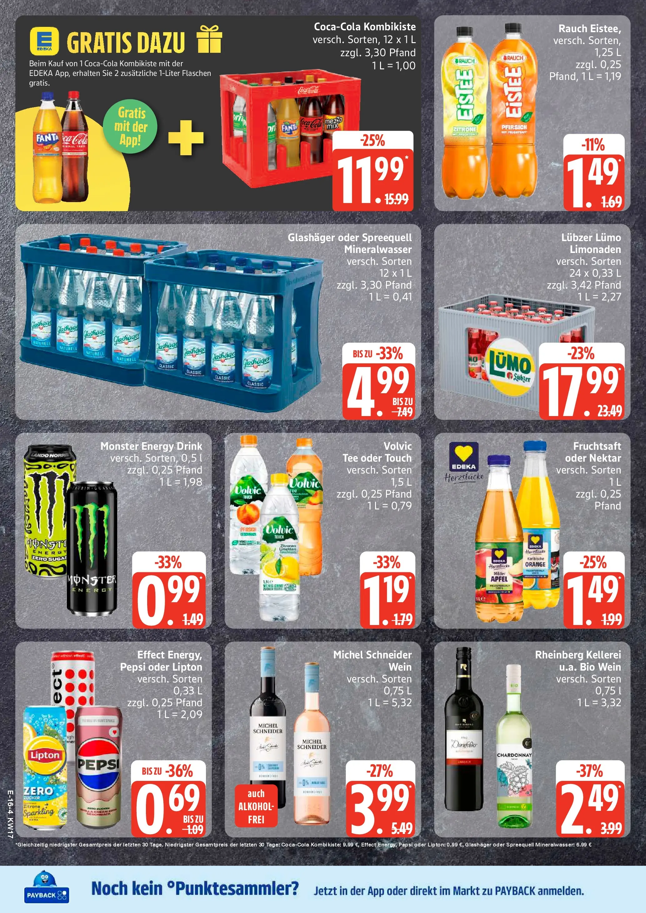 Edeka prospekt Rostock	 (ab 20.04.2026) » Angebote Online | Seite: 21 | Produkte: Fanta, Monster, Pfirsich, Volvic