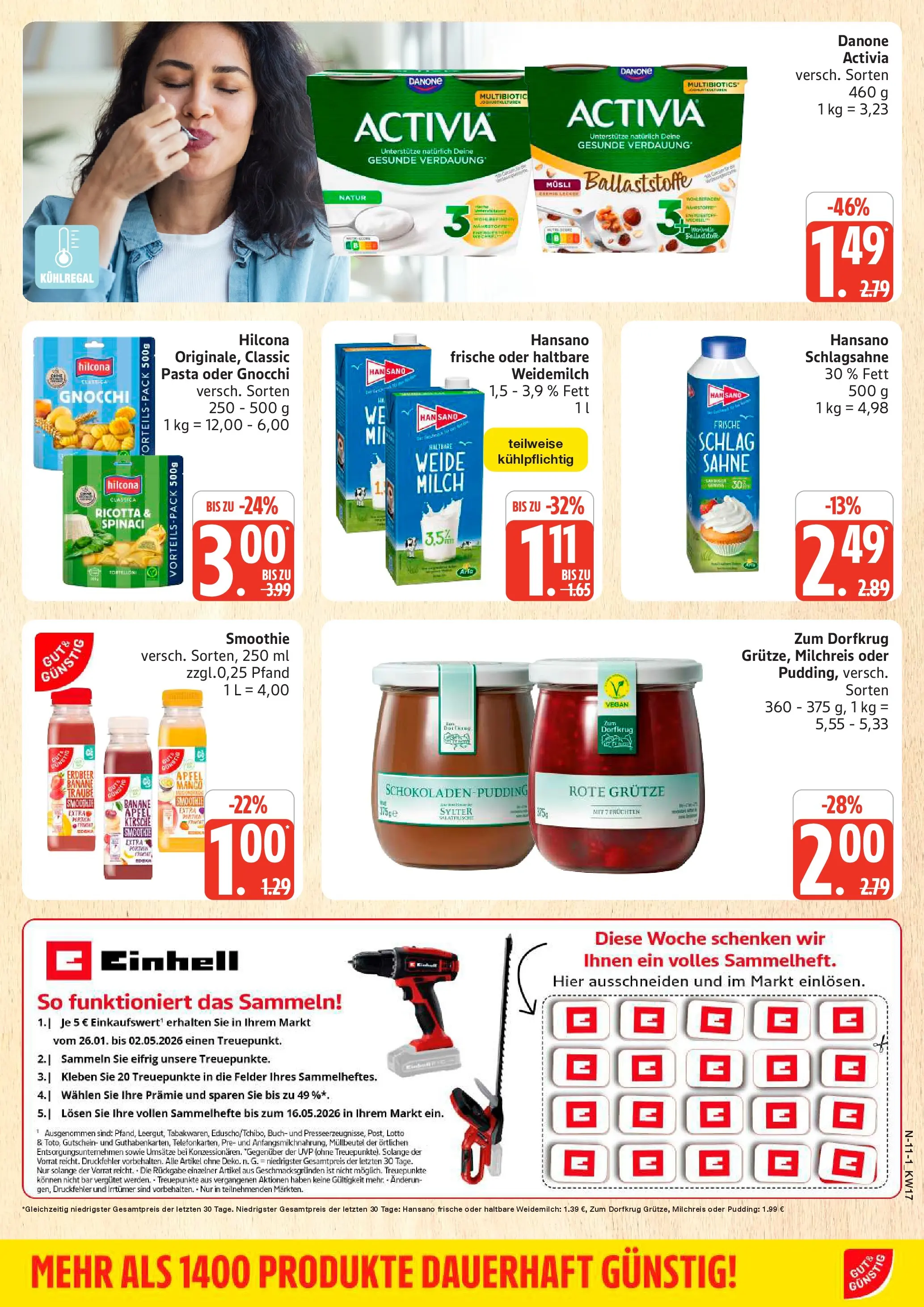 Marktkauf Prospekt Cuxhaven	 (ab 20.04.2026) » Angebote online | Seite: 11 | Produkte: Danone activia, Milch, Pudding, Sahne