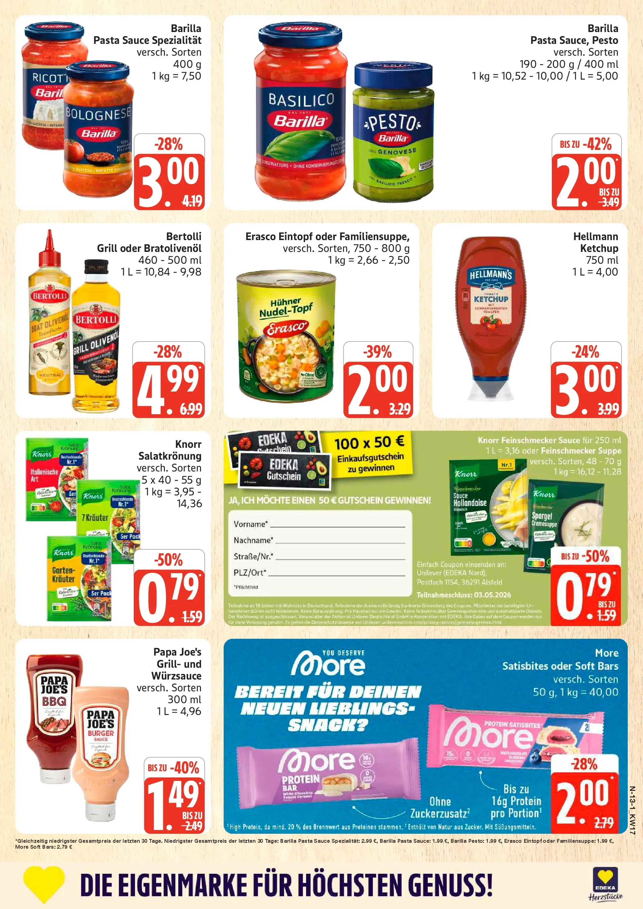 Marktkauf Prospekt Cuxhaven	 (ab 20.04.2026) » Angebote online | Seite: 13 | Produkte: Grill, Olivenol, Burger, Ketchup