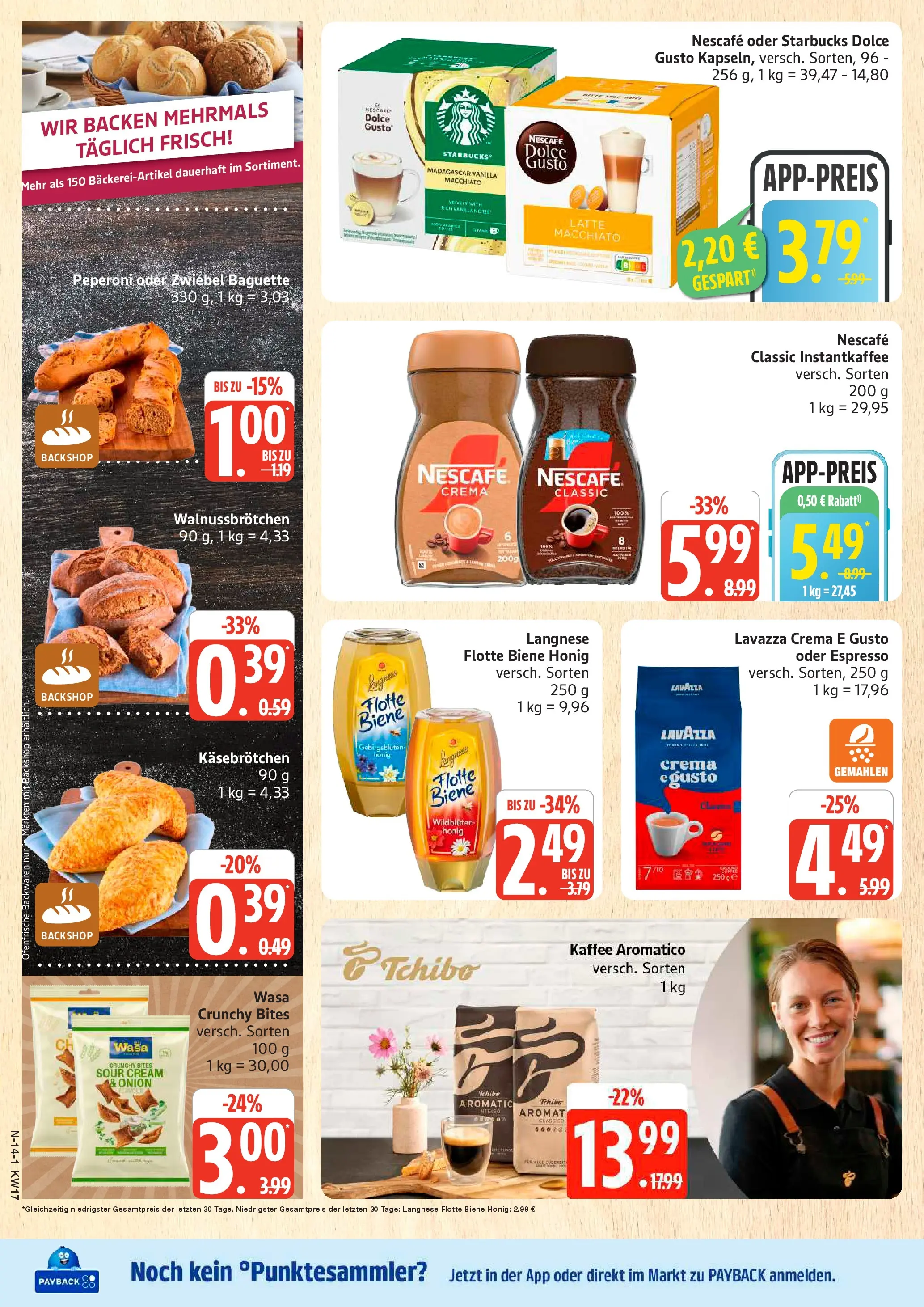 Marktkauf Prospekt Cuxhaven	 (ab 20.04.2026) » Angebote online | Seite: 14 | Produkte: Langnese, Nescafe, Baguette, Ofenfrische