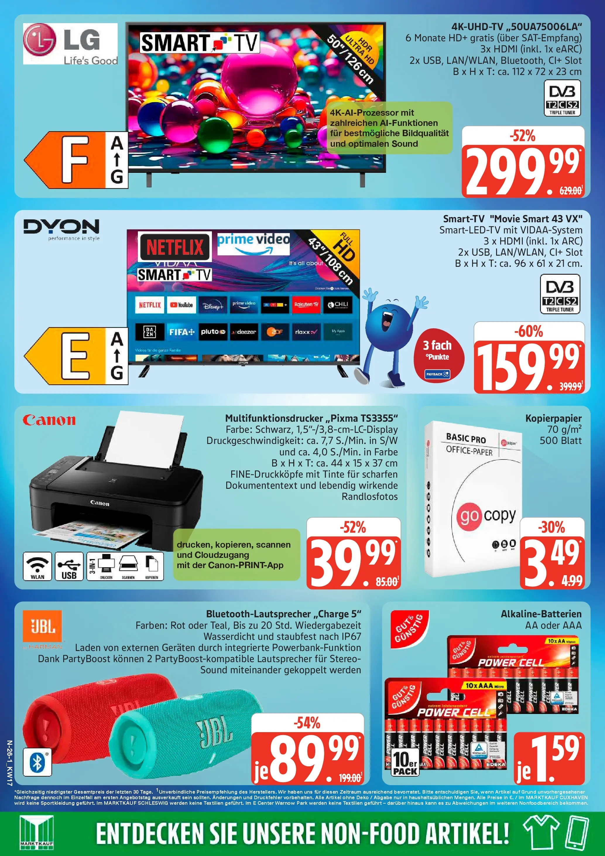 Marktkauf Prospekt Cuxhaven	 (ab 20.04.2026) » Angebote online | Seite: 26 | Produkte: Lautsprecher, Smart TV, TV, Video