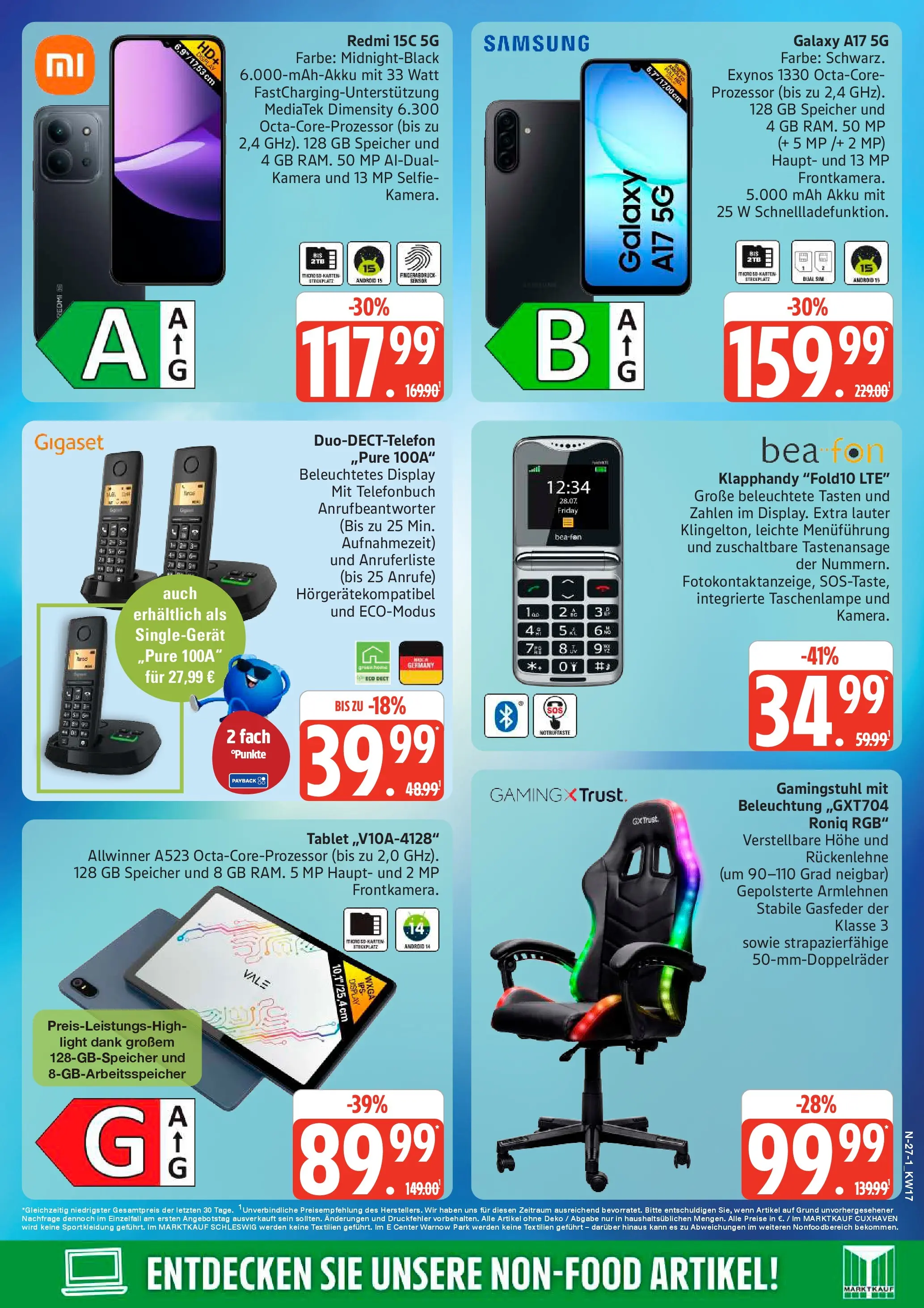Marktkauf Prospekt Cuxhaven	 (ab 20.04.2026) » Angebote online | Seite: 27 | Produkte: Kamera, Samsung, Gamingstuhl, Tablet