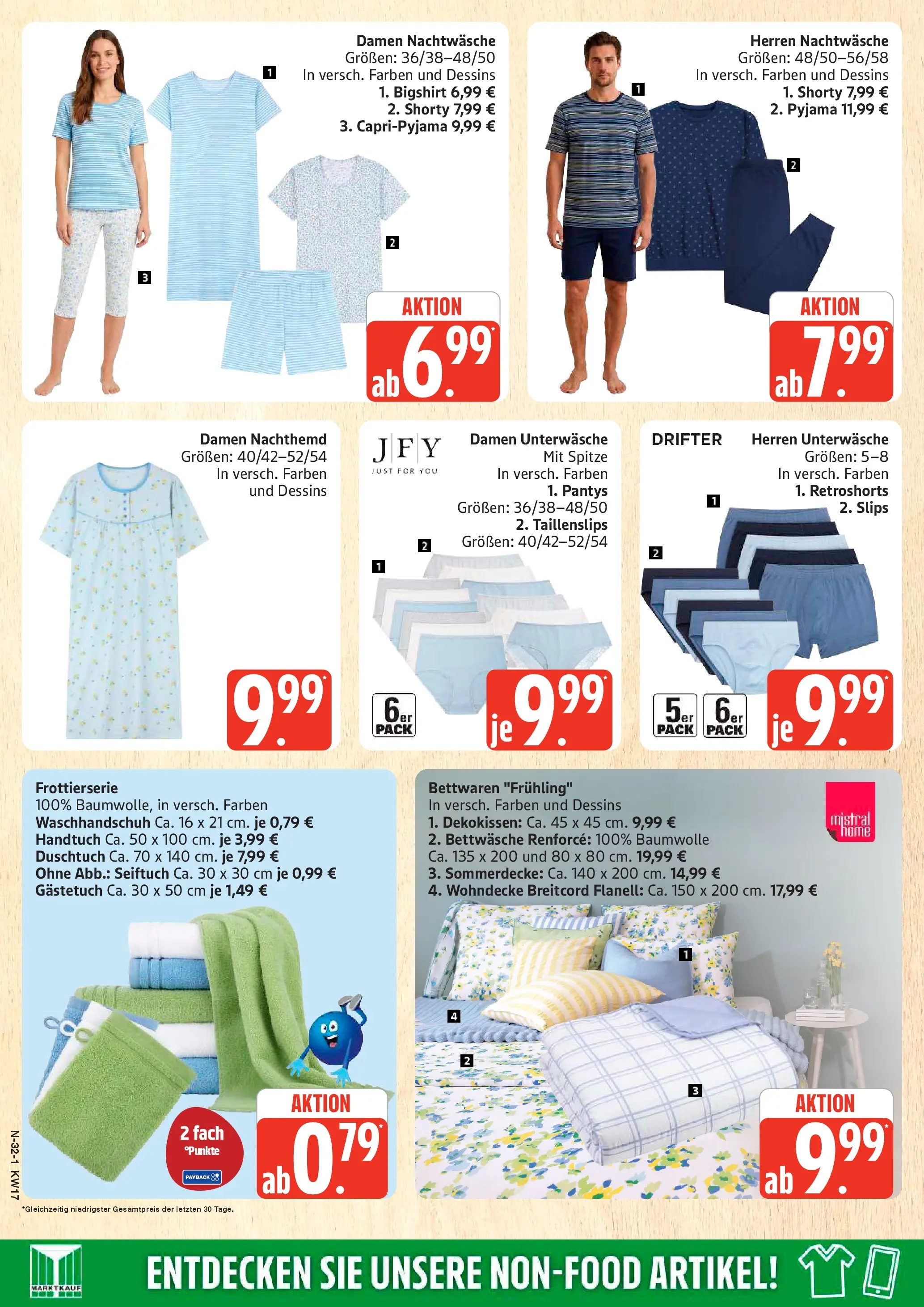 Marktkauf Prospekt Cuxhaven	 (ab 20.04.2026) » Angebote online | Seite: 32 | Produkte: Bettwäsche, Unterwäsche, Pyjama
