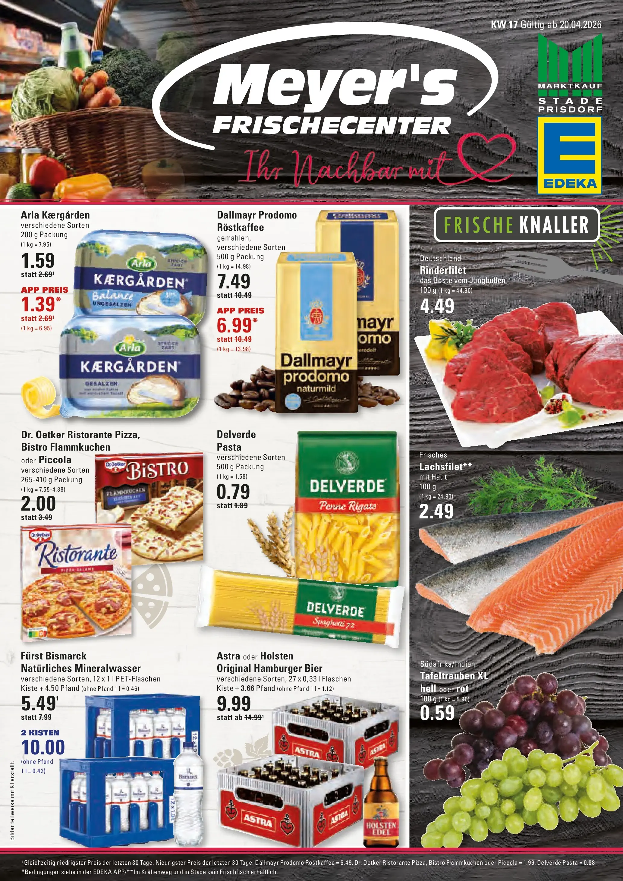 Marktkauf Prospekt Stade	 (ab 20.04.2026) » Angebote online | Seite: 1 | Produkte: Ristorante, Rinderfilet, Astra, Dallmayr