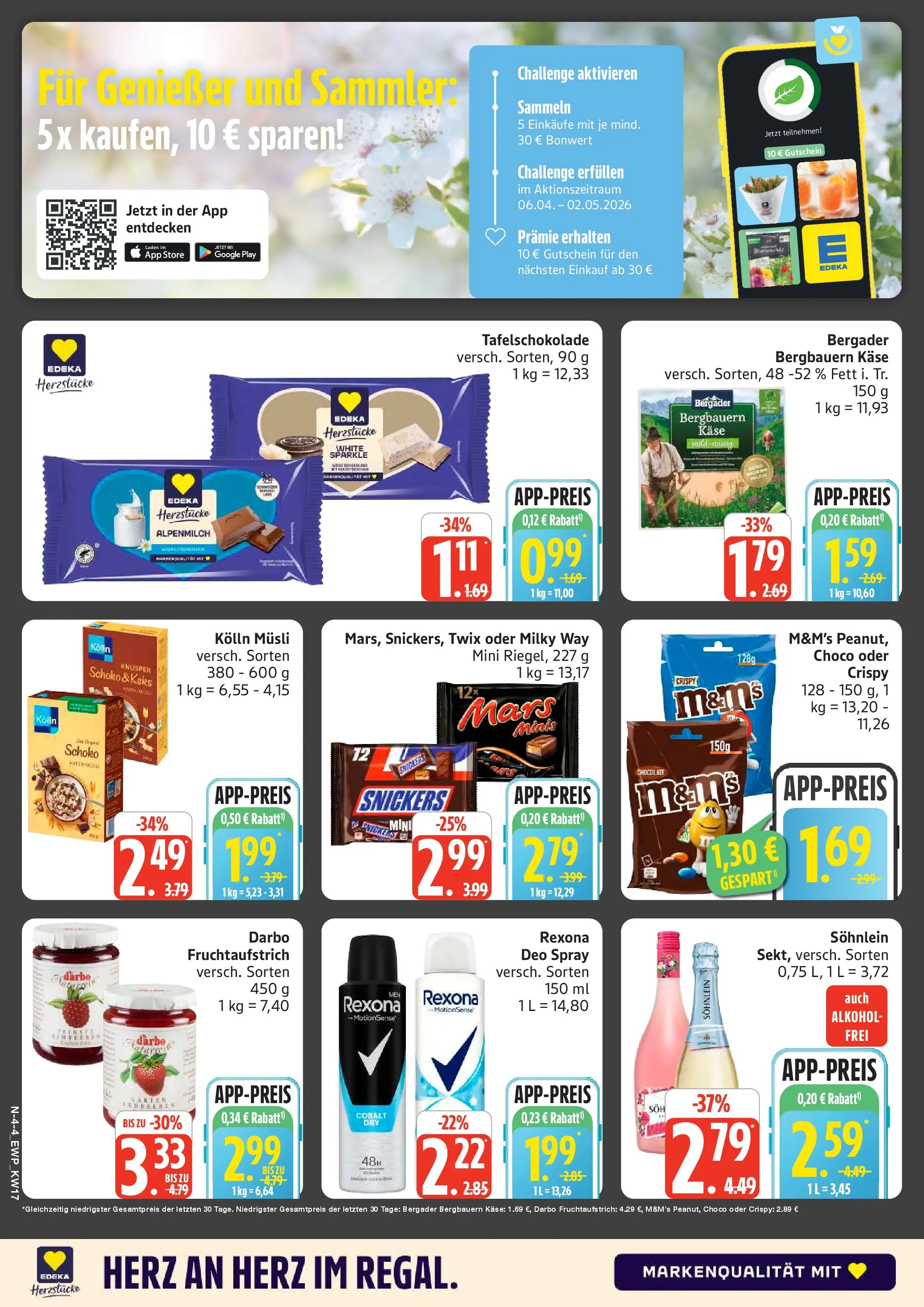 Angebote (ab 20.04.2026) » Angebote online | Seite: 4 | Produkte: Kolln, Käse, M&M's, Twix