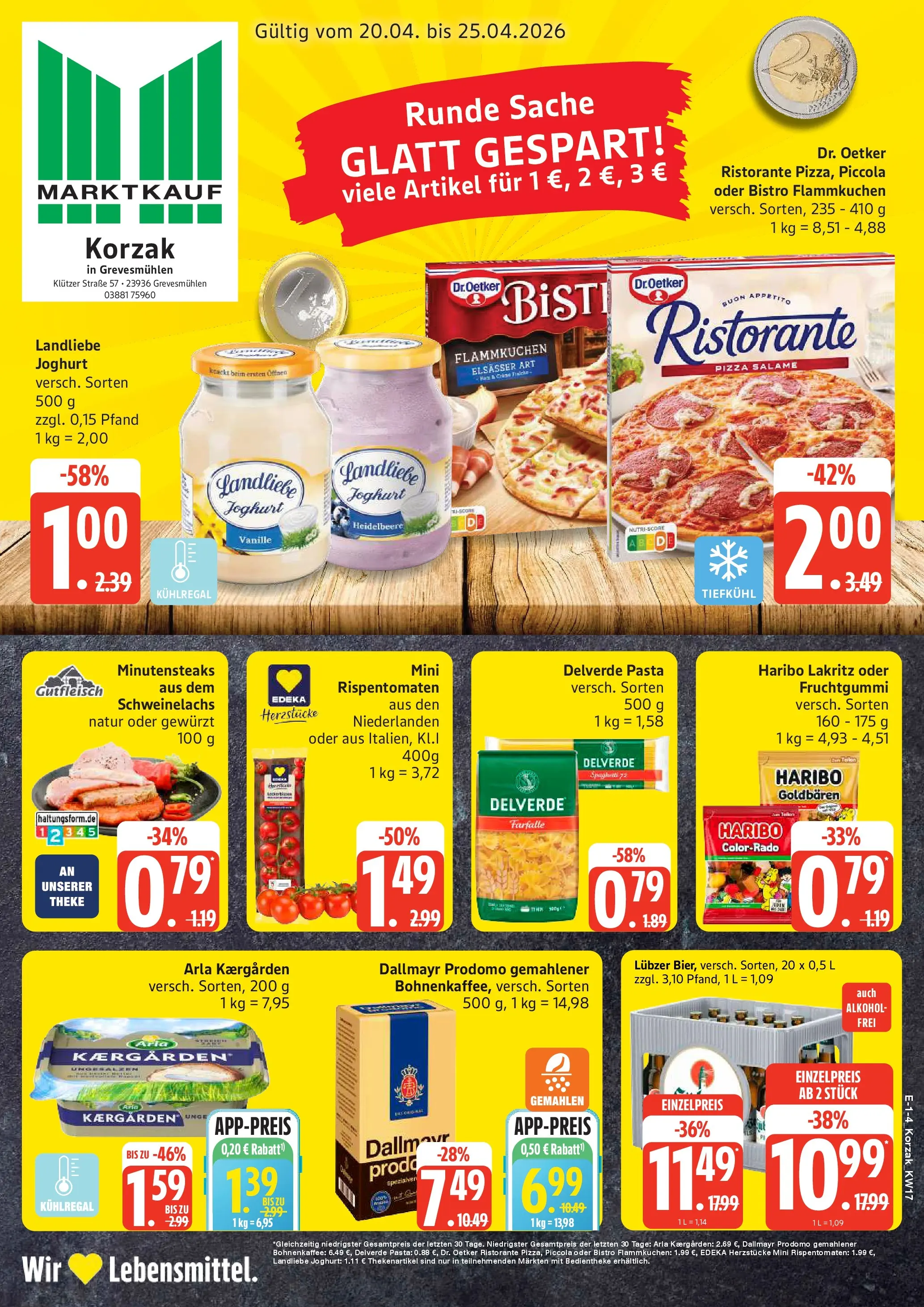 Angebote (ab 20.04.2026) » Angebote Online | Seite: 1 | Produkte: Haribo, Butter, Joghurt, Landliebe joghurt