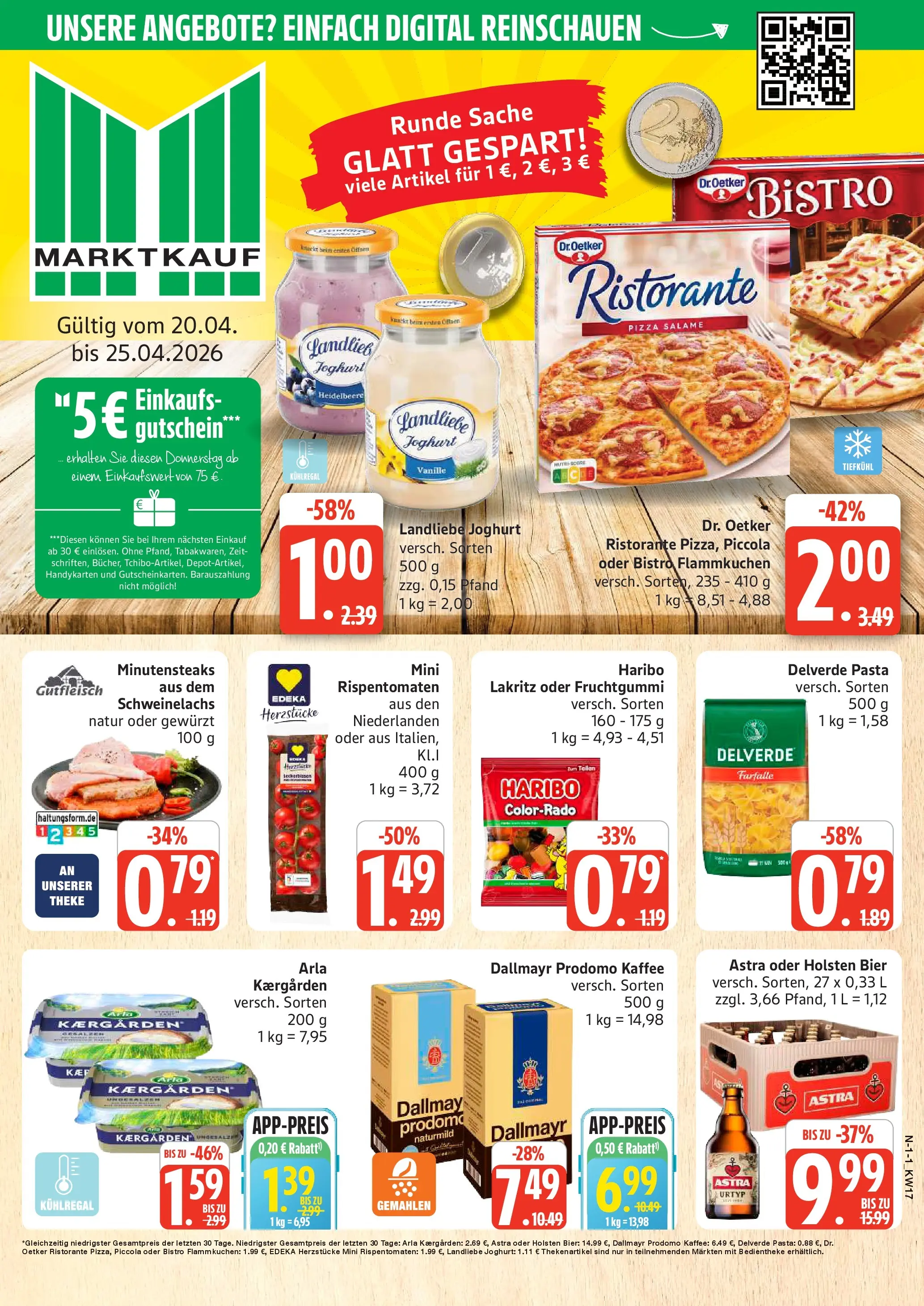 Marktkauf Prospekt Cuxhaven	 (ab 20.04.2026) » Angebote online | Seite: 1 | Produkte: Joghurt, Bier, Holsten, Dallmayr prodomo